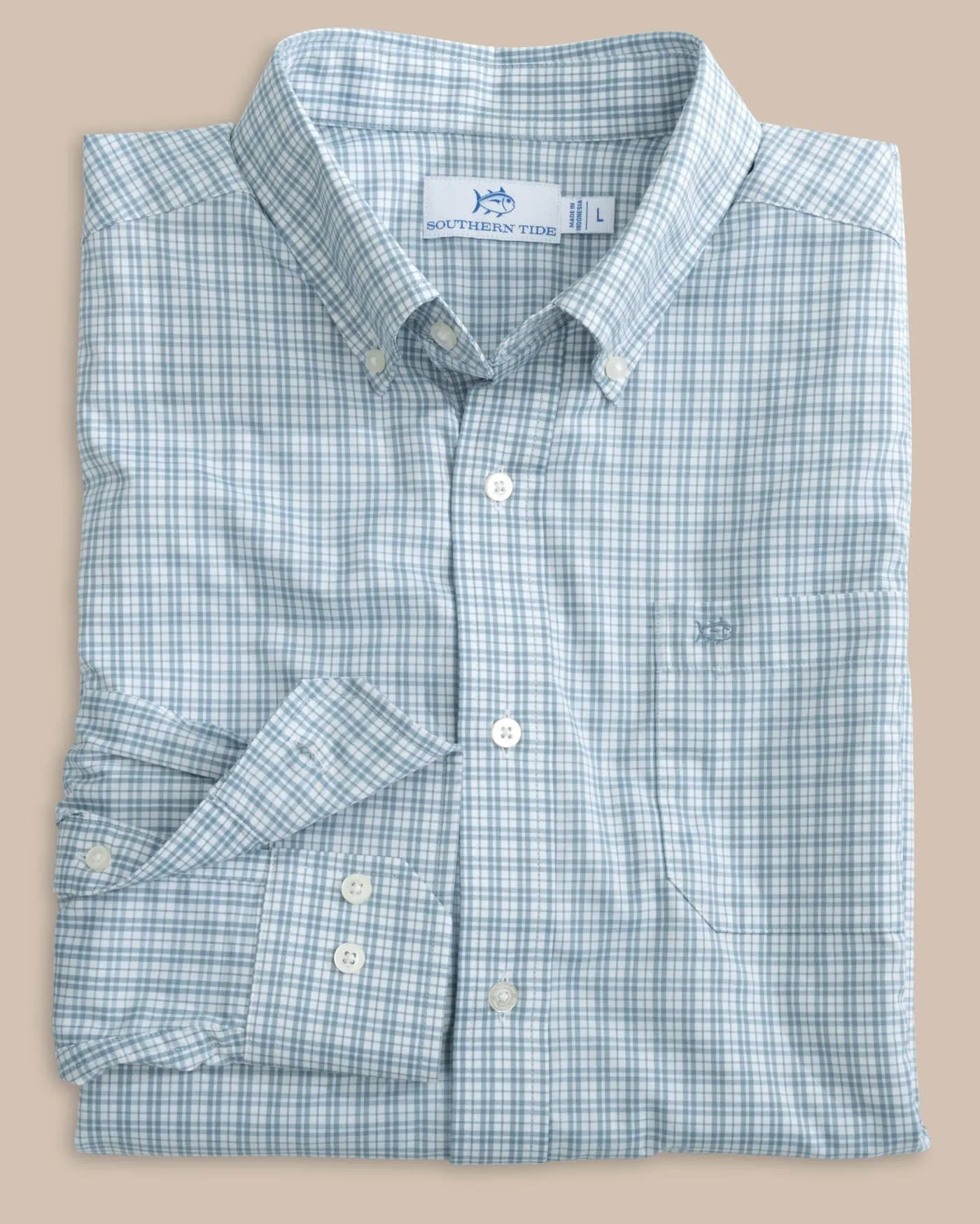 brrr°® Intercoastal Poinsett Plaid Long Sleeve Sport Shirt sold by Southern Tide product image thumbnail 5