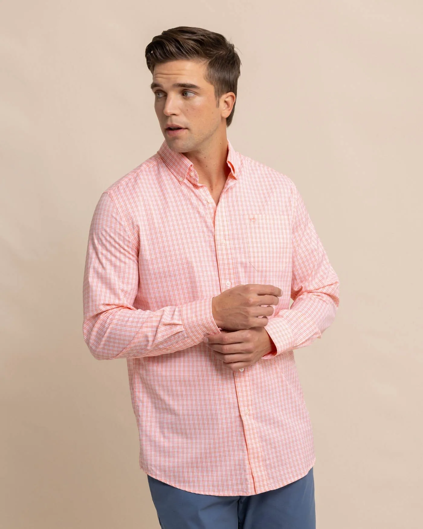 brrr°® Intercoastal Poinsett Plaid Long Sleeve Sport Shirt sold by Southern Tide