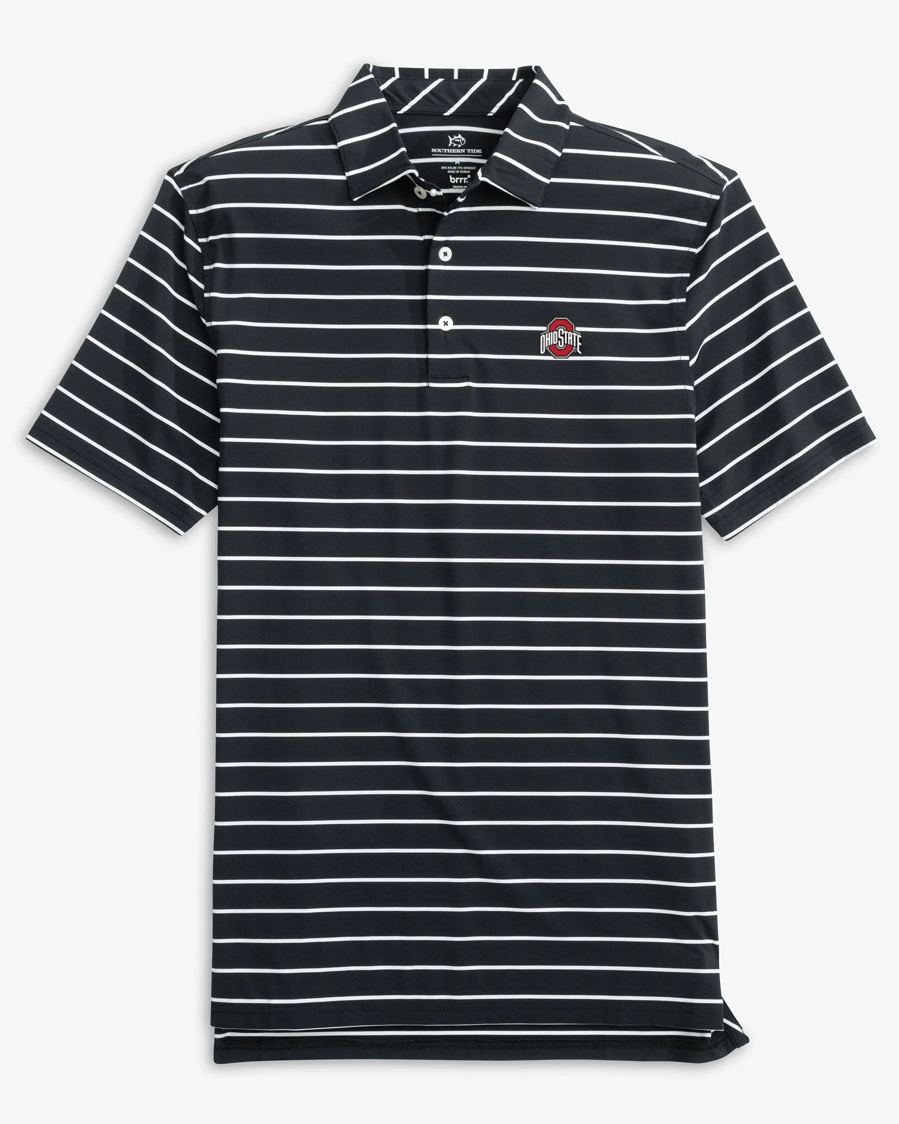 Ohio State Buckeyes brrr°®-eeze Desmond Stripe Polo sold by Southern Tide product image thumbnail 2