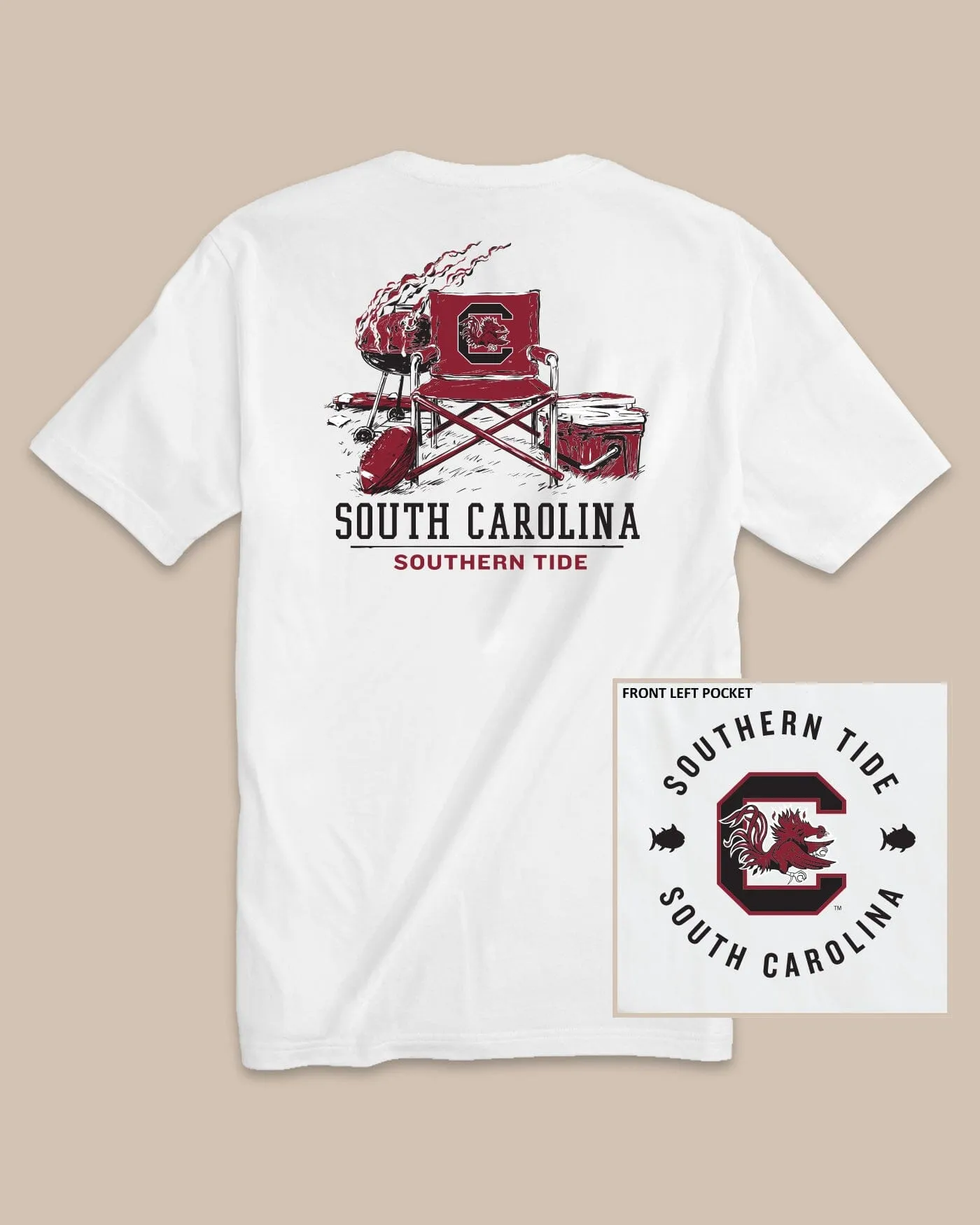 USC Gamecocks Gameday BBQ Tailgate T-Shirt sold by Southern Tide