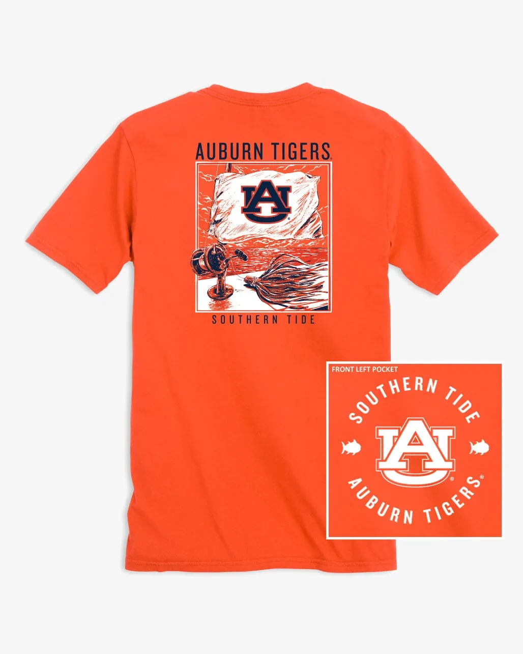 Auburn Tigers Fishing Flag T-Shirt sold by Southern Tide