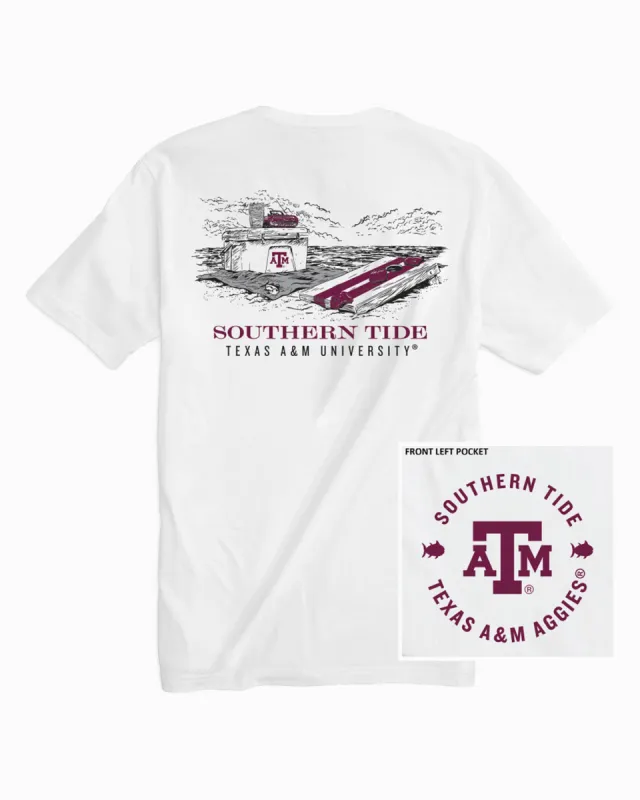 Texas A&M Aggies Beach Cornhole T-Shirt sold by Southern Tide