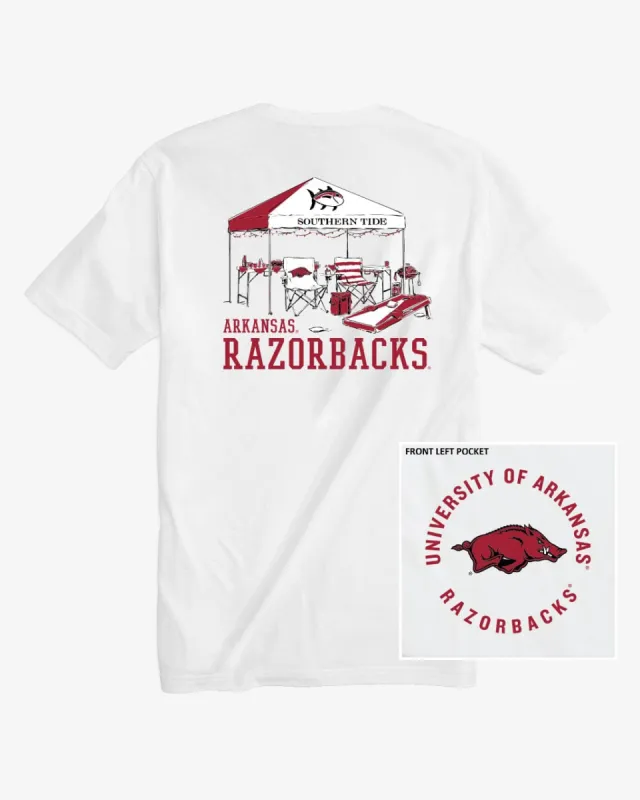 Arkansas Razorbacks Tailgate Time T-Shirt sold by Southern Tide
