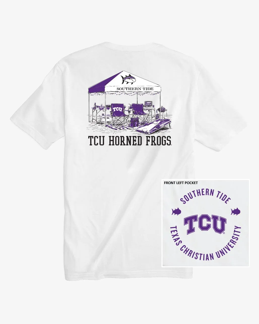 TCU Horned Frogs Tailgate Time T-Shirt sold by Southern Tide