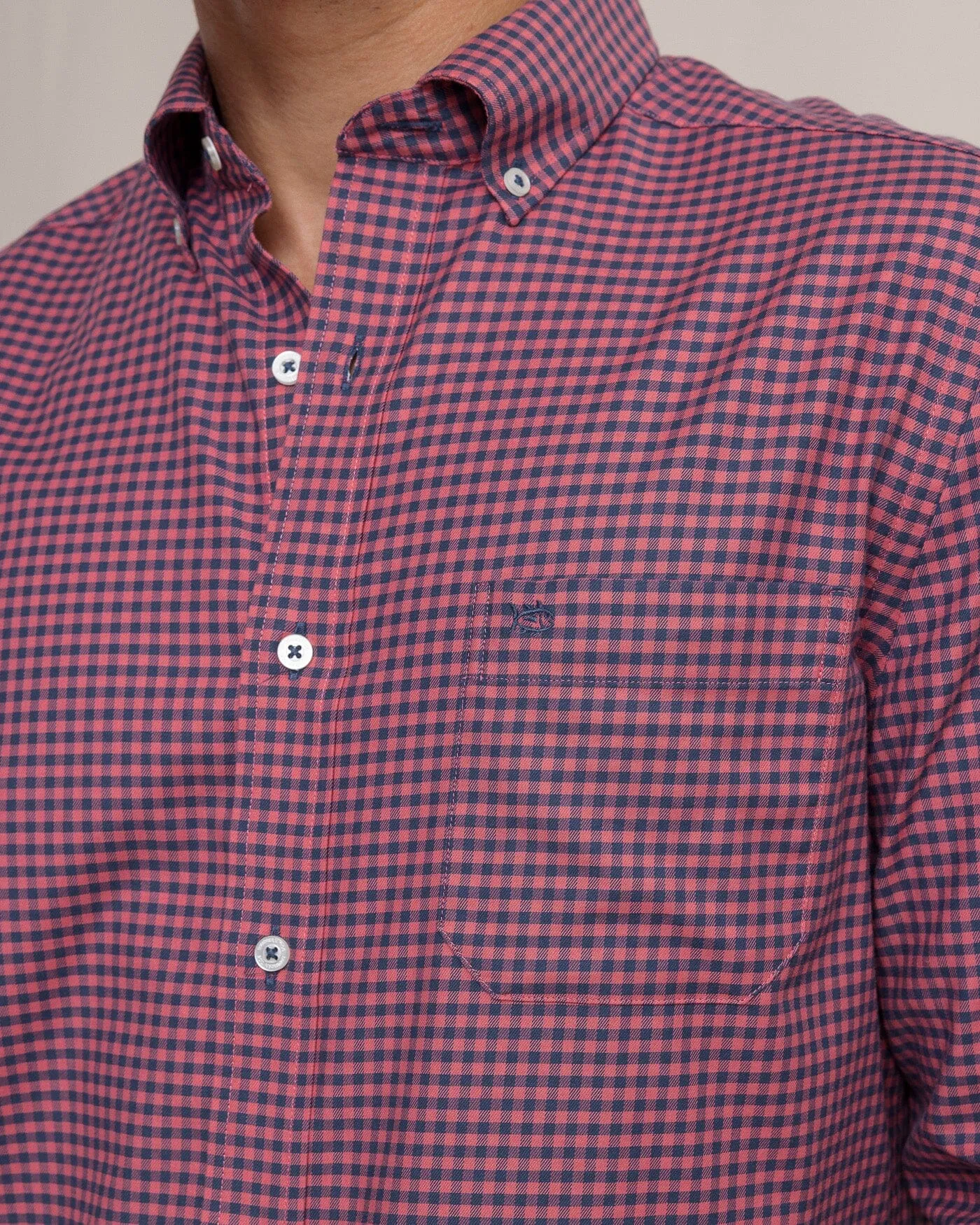 Shemwood Plaid Skipjack Long Sleeve Sport Shirt sold by Southern Tide product image thumbnail 2