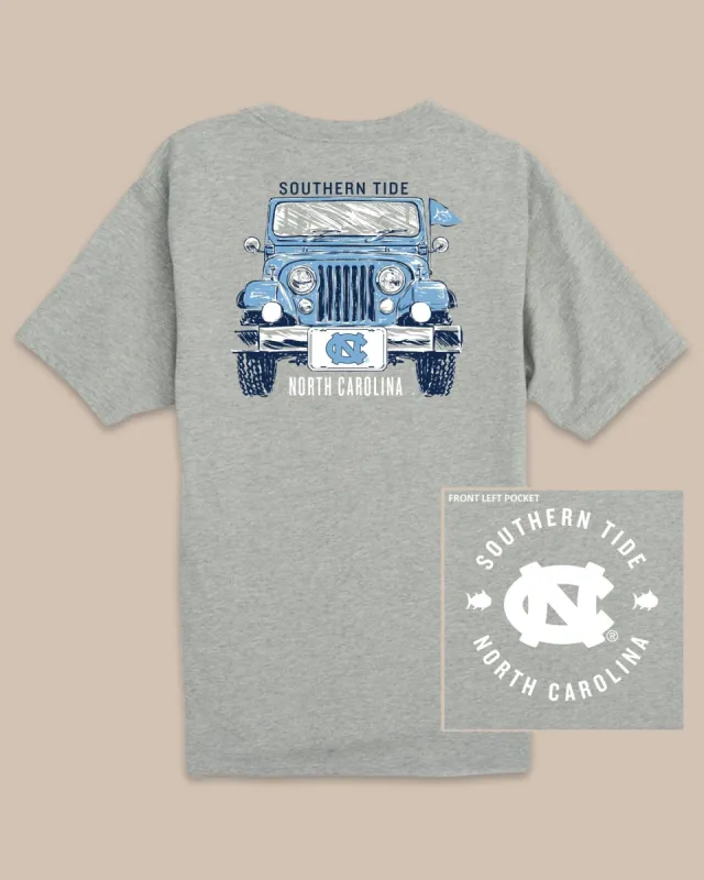 UNC Tar Heels Heather Front Plate T-Shirt sold by Southern Tide