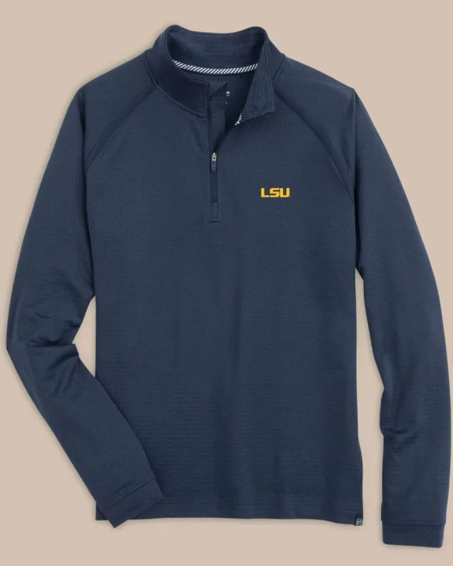 LSU Tigers Scuttle Heather Quarter Zip sold by Southern Tide