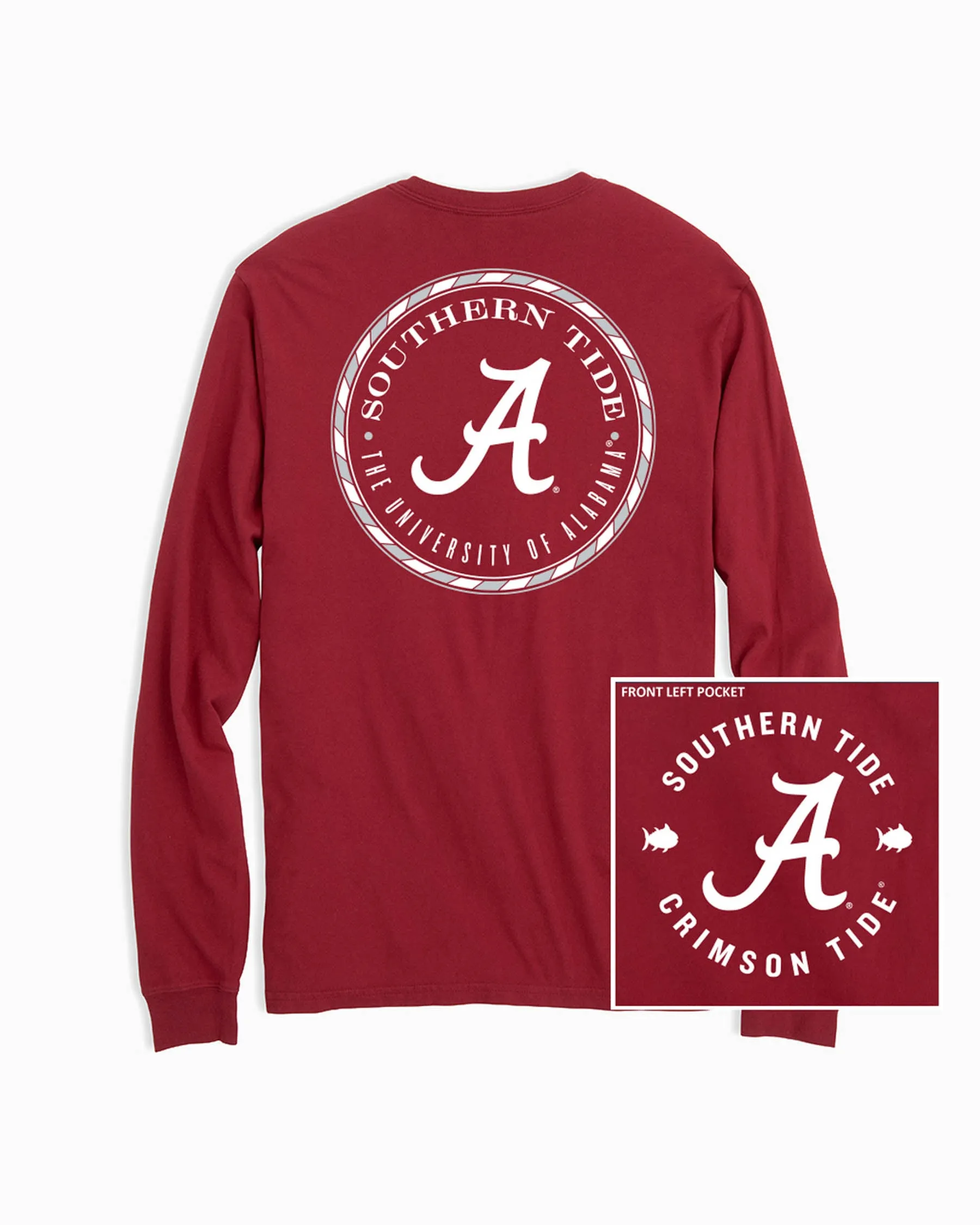 Alabama Crimson Tide Long Sleeve Medallion T-Shirt sold by Southern Tide product image thumbnail 2