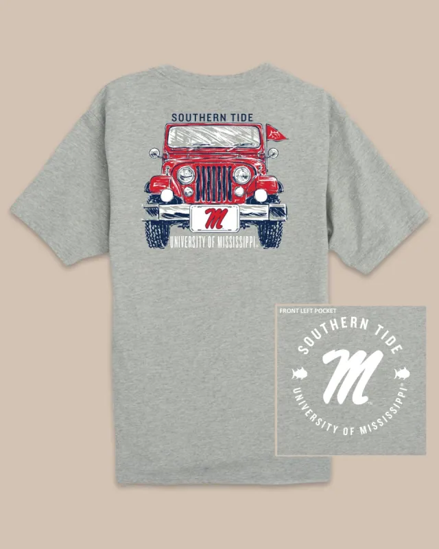 Ole Miss Rebels Heather Front Plate T-Shirt sold by Southern Tide