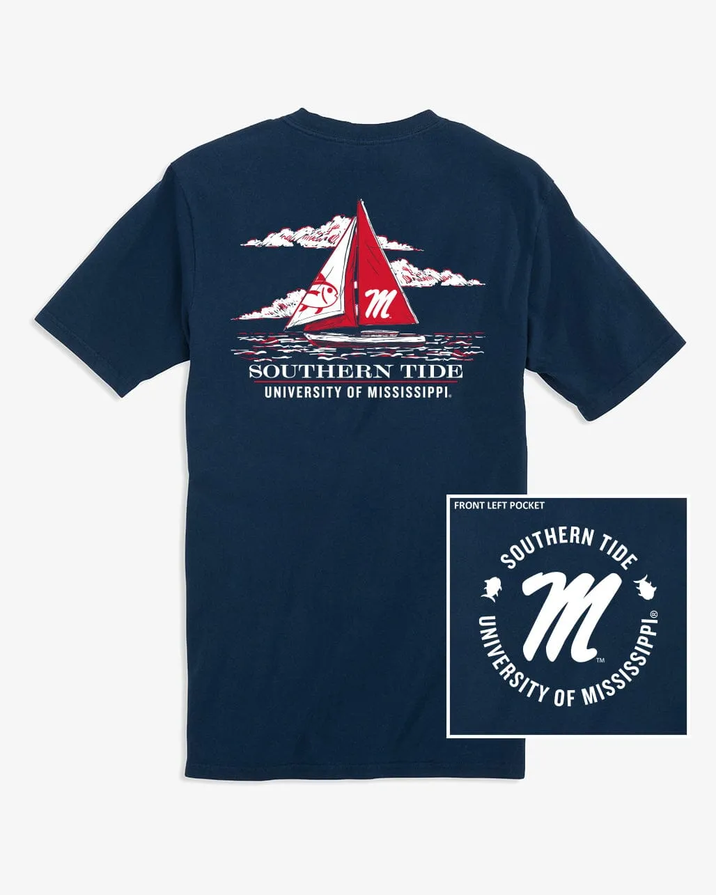 Ole Miss Rebels Skipjack Sailing T-Shirt sold by Southern Tide