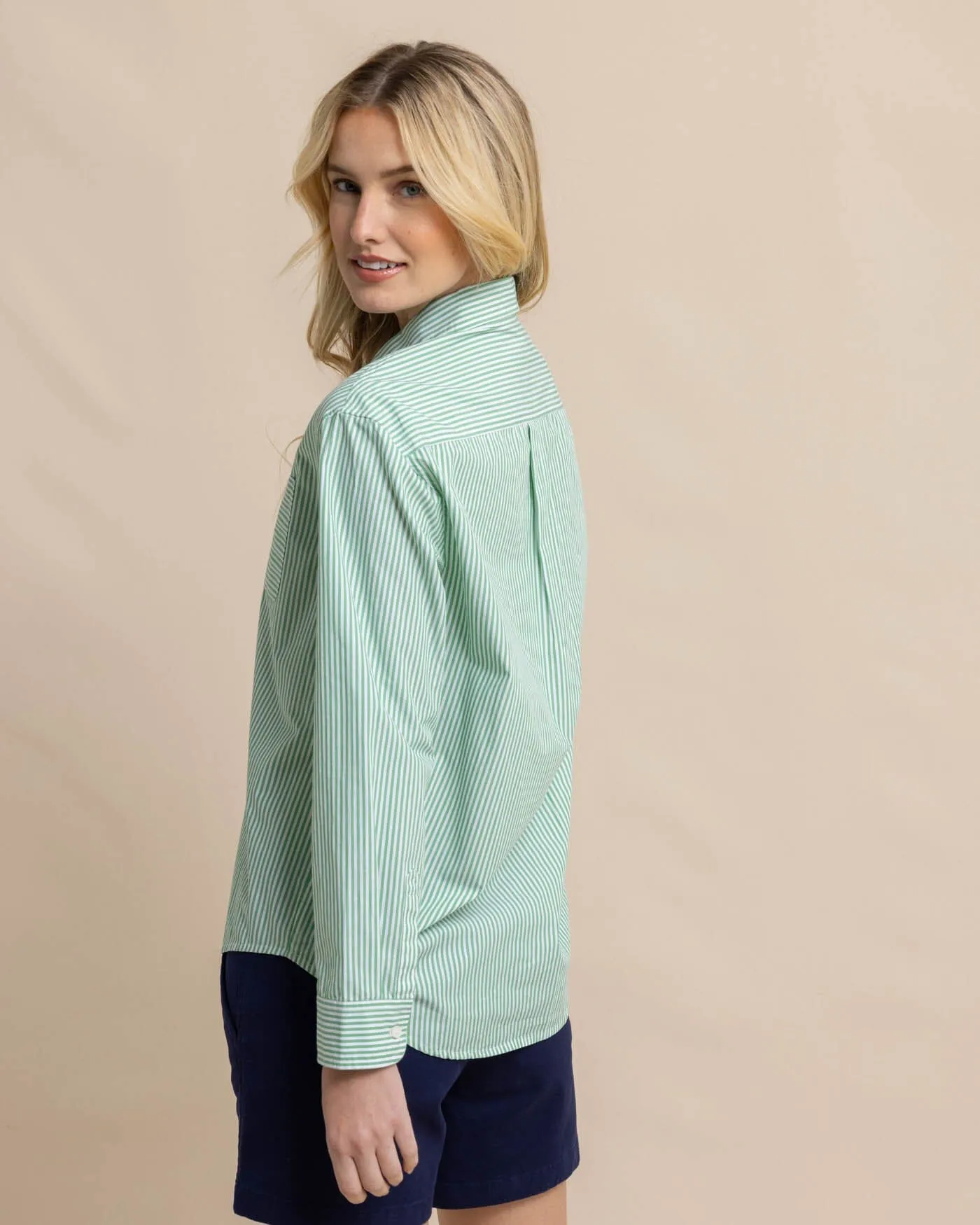 Katherine Stripe Shirt - Lawn Green sold by Southern Tide product image thumbnail 5