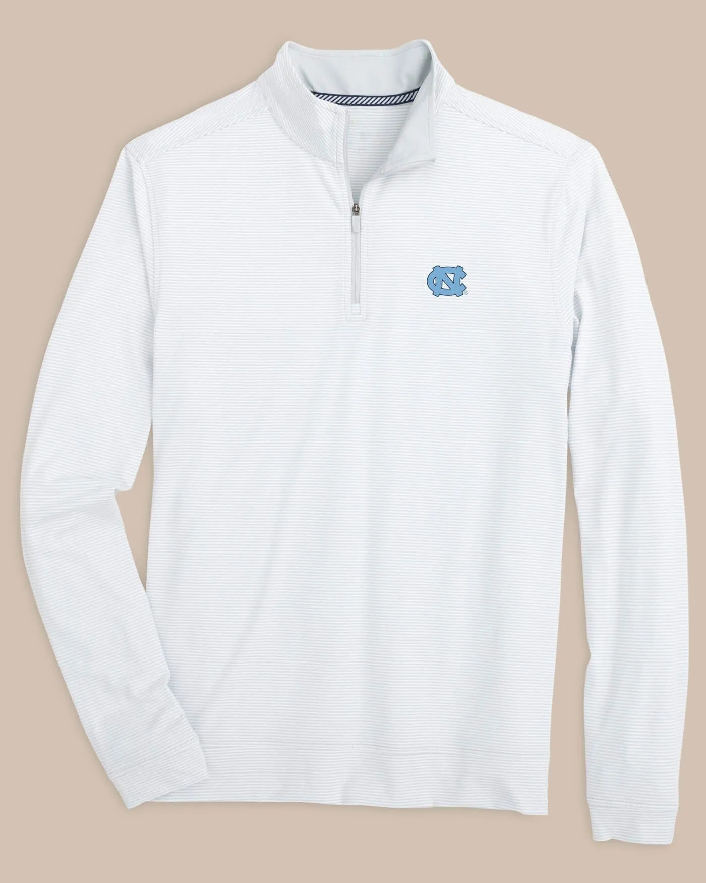 UNC Tar Heels Cruiser Micro-Stripe Heather Quarter Zip sold by Southern Tide