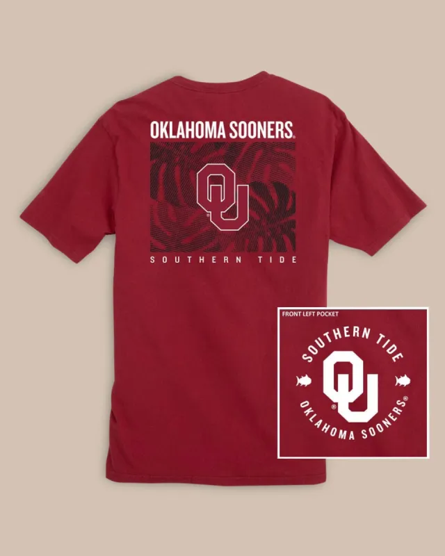 Oklahoma Sooners Halftone Monstera T-Shirt sold by Southern Tide