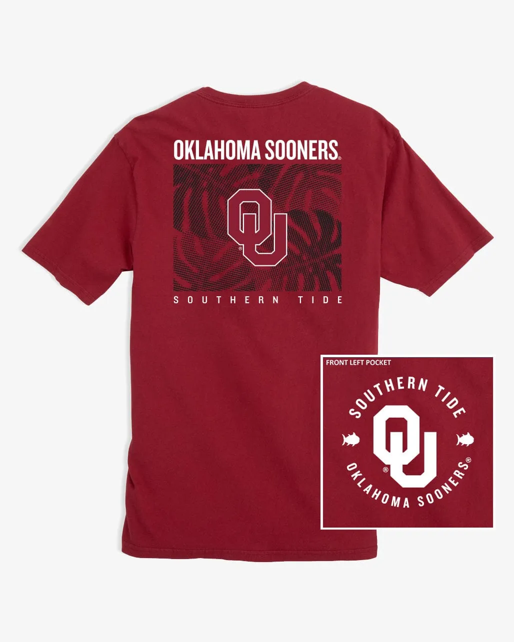 Oklahoma Sooners Halftone Monstera T-Shirt sold by Southern Tide product image thumbnail 2