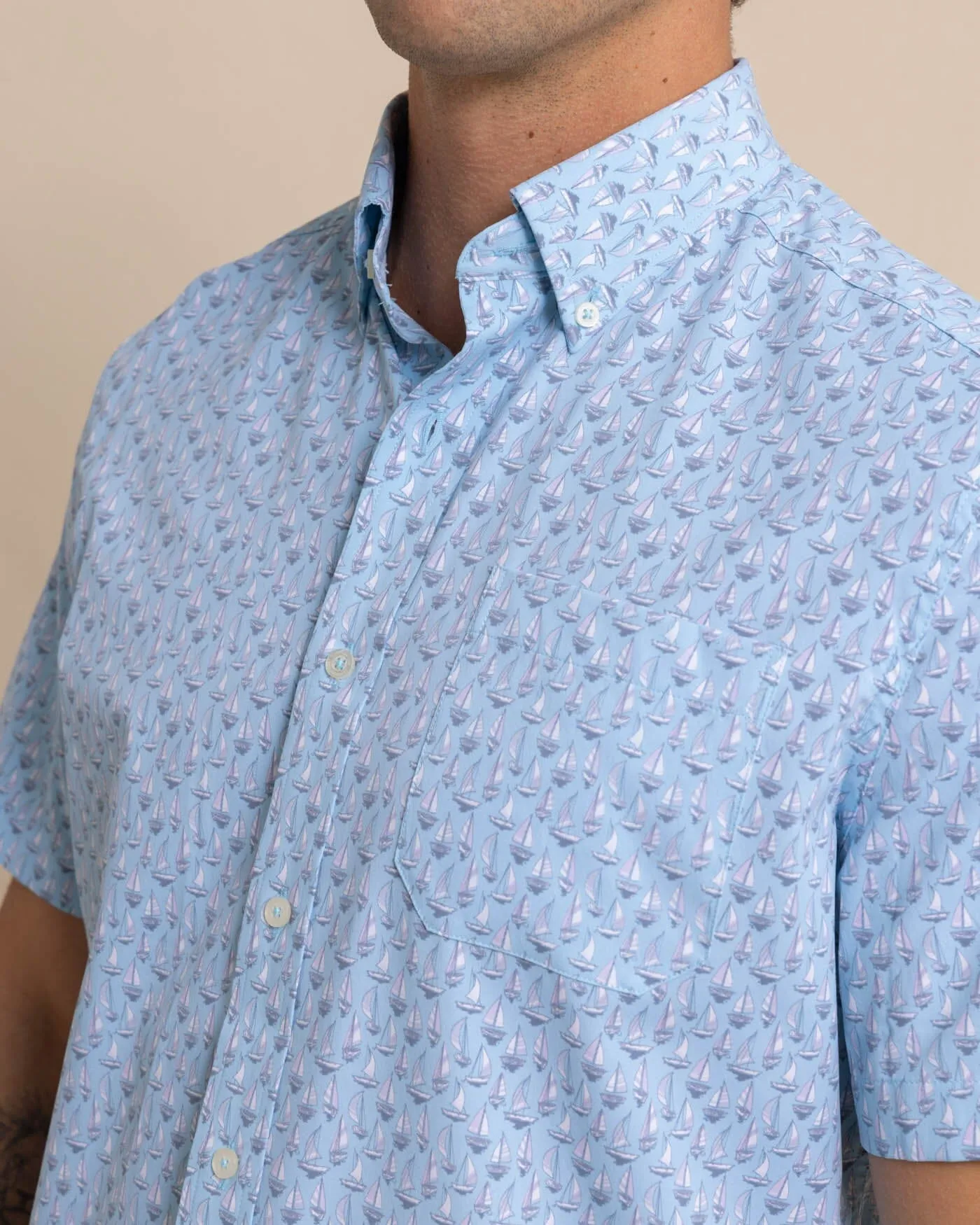 Intercoastal Forget A-Boat It Short Sleeve Sport Shirt sold by Southern Tide product image thumbnail 5