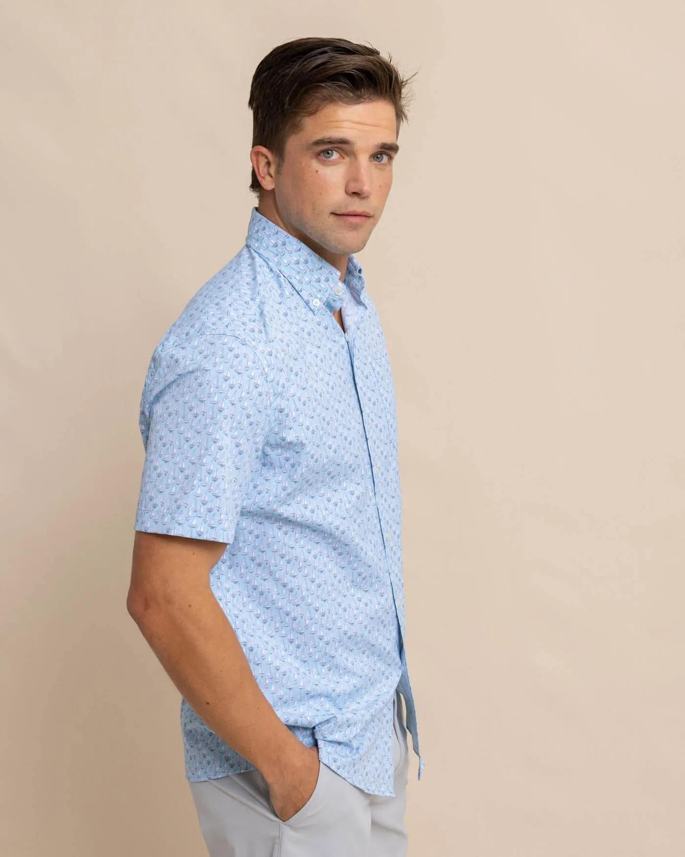Intercoastal Forget A-Boat It Short Sleeve Sport Shirt sold by Southern Tide product image thumbnail 3