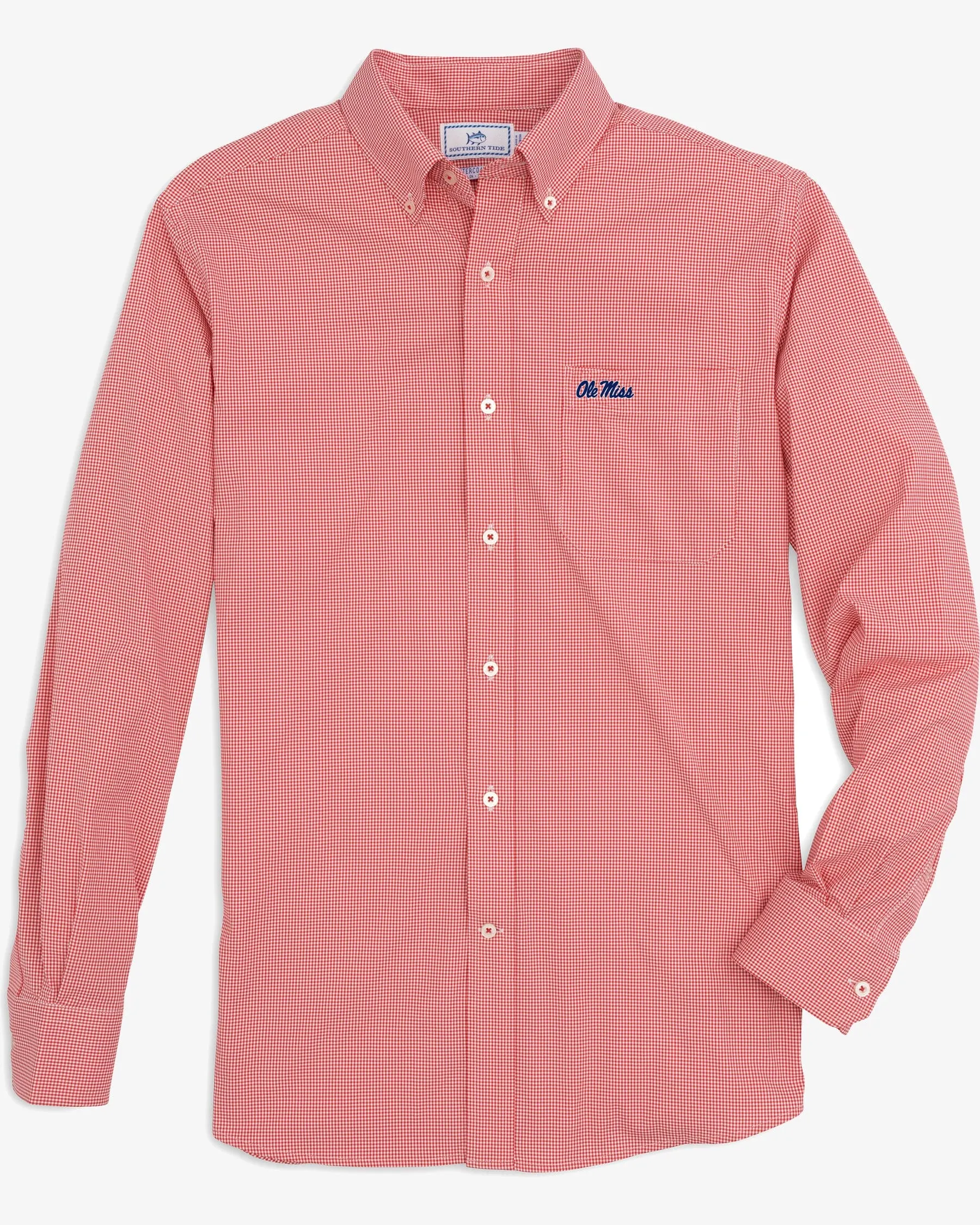 Ole Miss Rebels Gingham Button Down Shirt sold by Southern Tide product image thumbnail 2