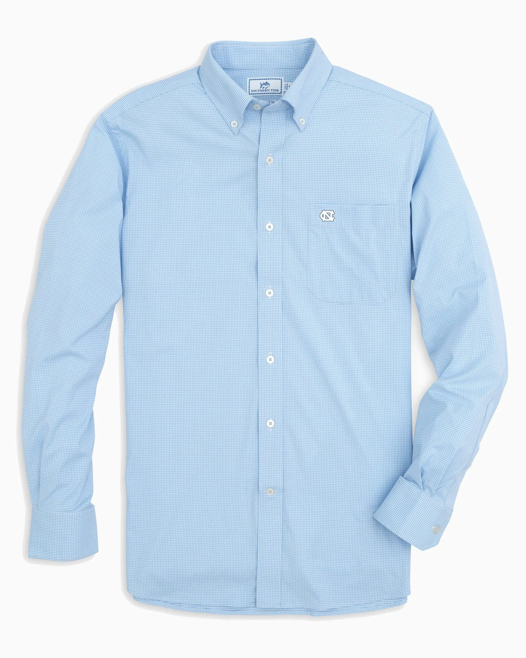 UNC Tar Heels Gingham Button Down Shirt sold by Southern Tide product image thumbnail 3