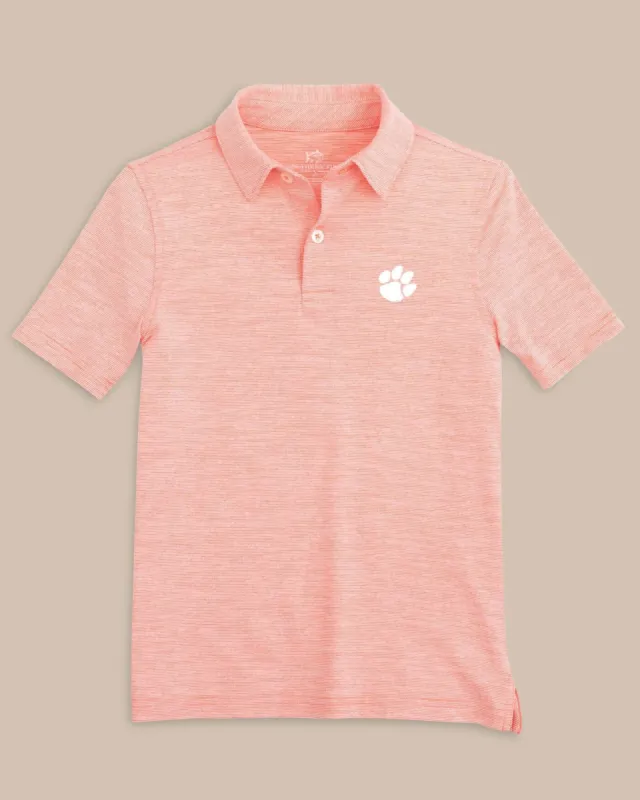 Clemson Tigers Boys Driver Spacedye Polo Shirt sold by Southern Tide