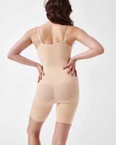 Power Sculpting Open-Bust Mid-Thigh Bodysuit sold by SPANX