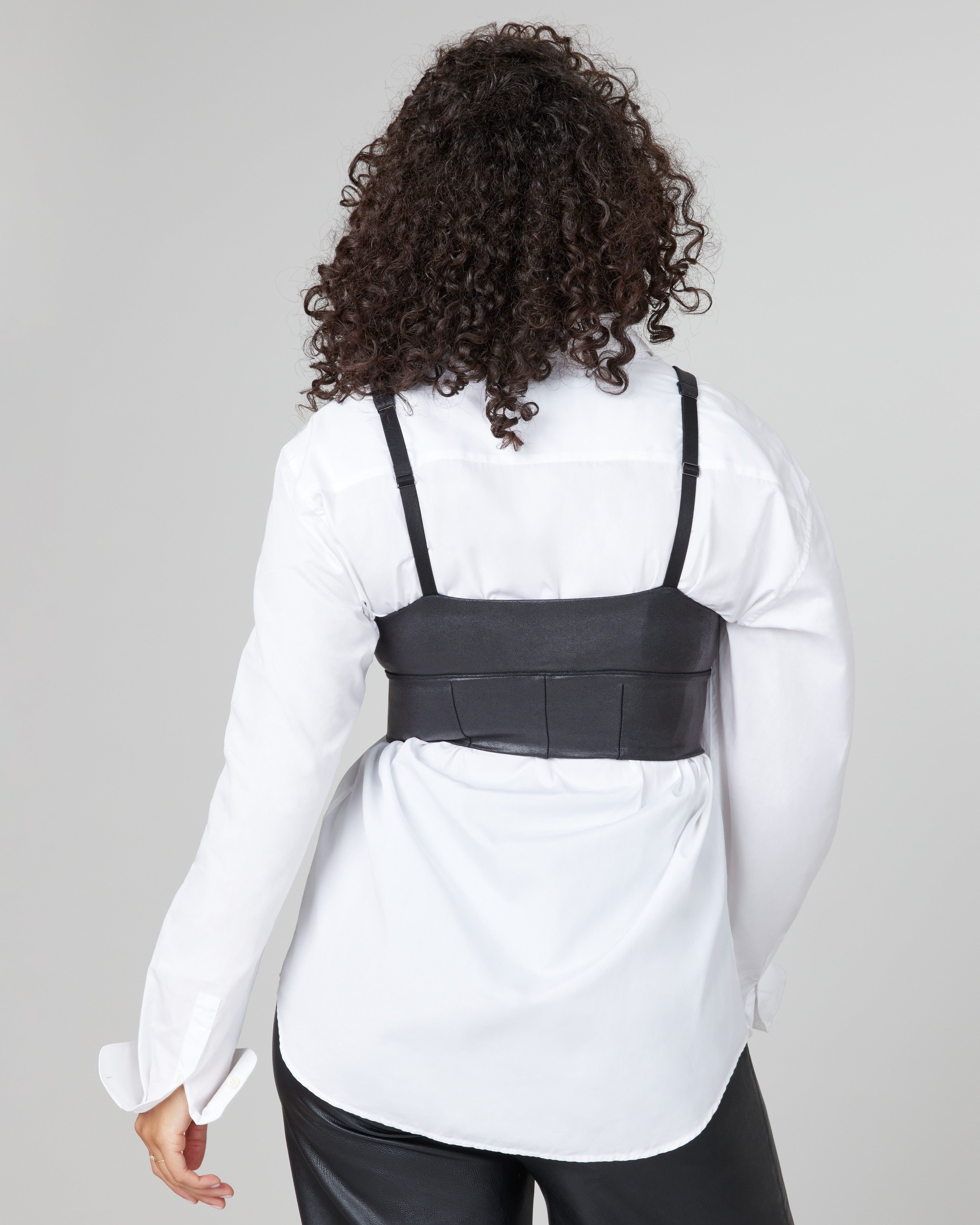 Faux Leather Square Neck Crop Top sold by SPANX product image thumbnail 4