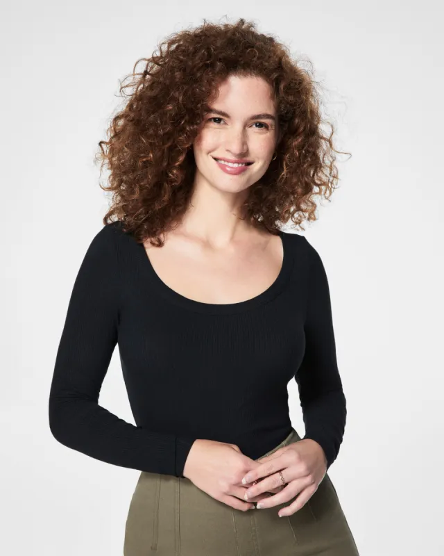 Stretch Rib Scoop Neck Tee sold by SPANX