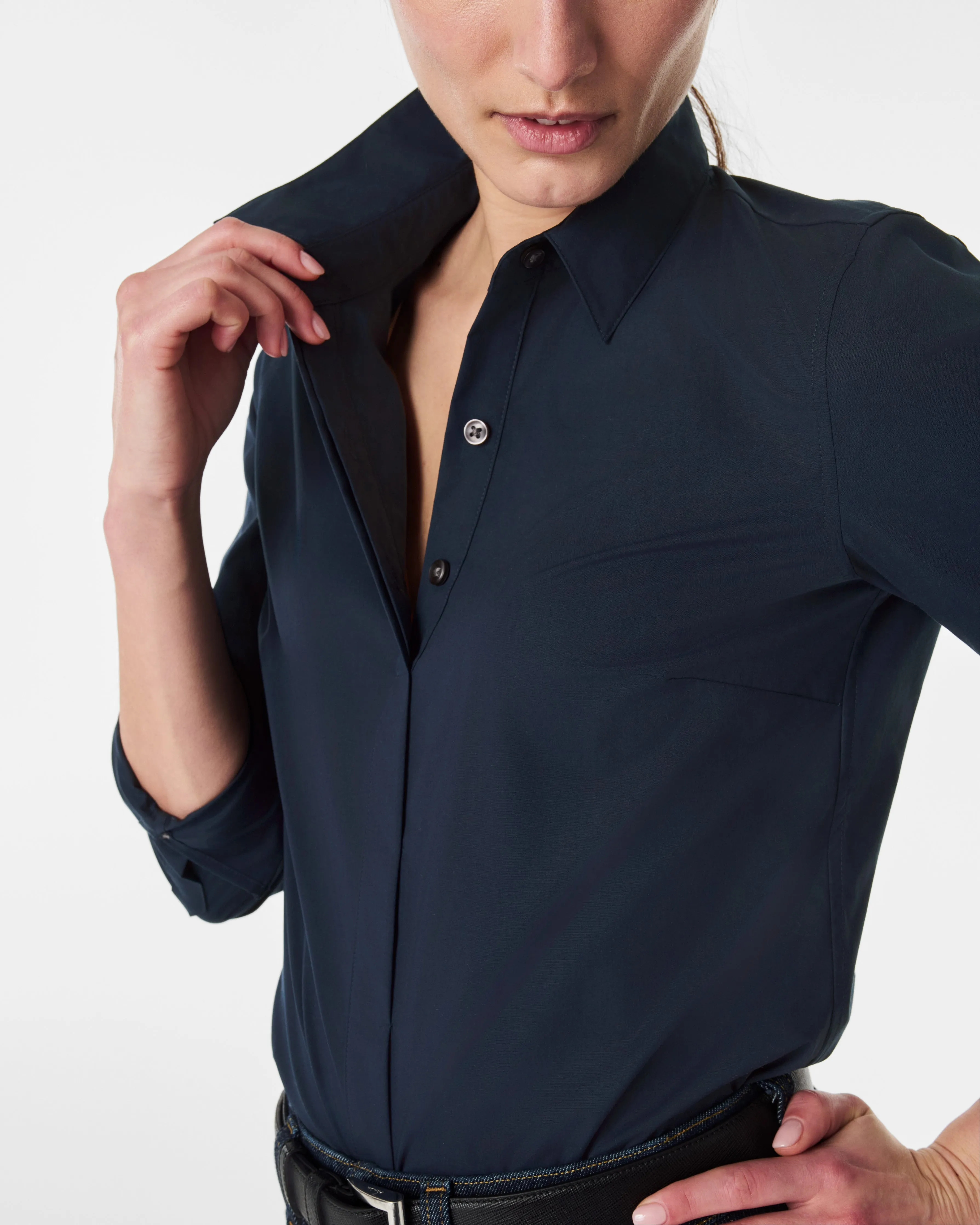 The Best Poplin No-Gape Tailored Shirt sold by SPANX product image thumbnail 3