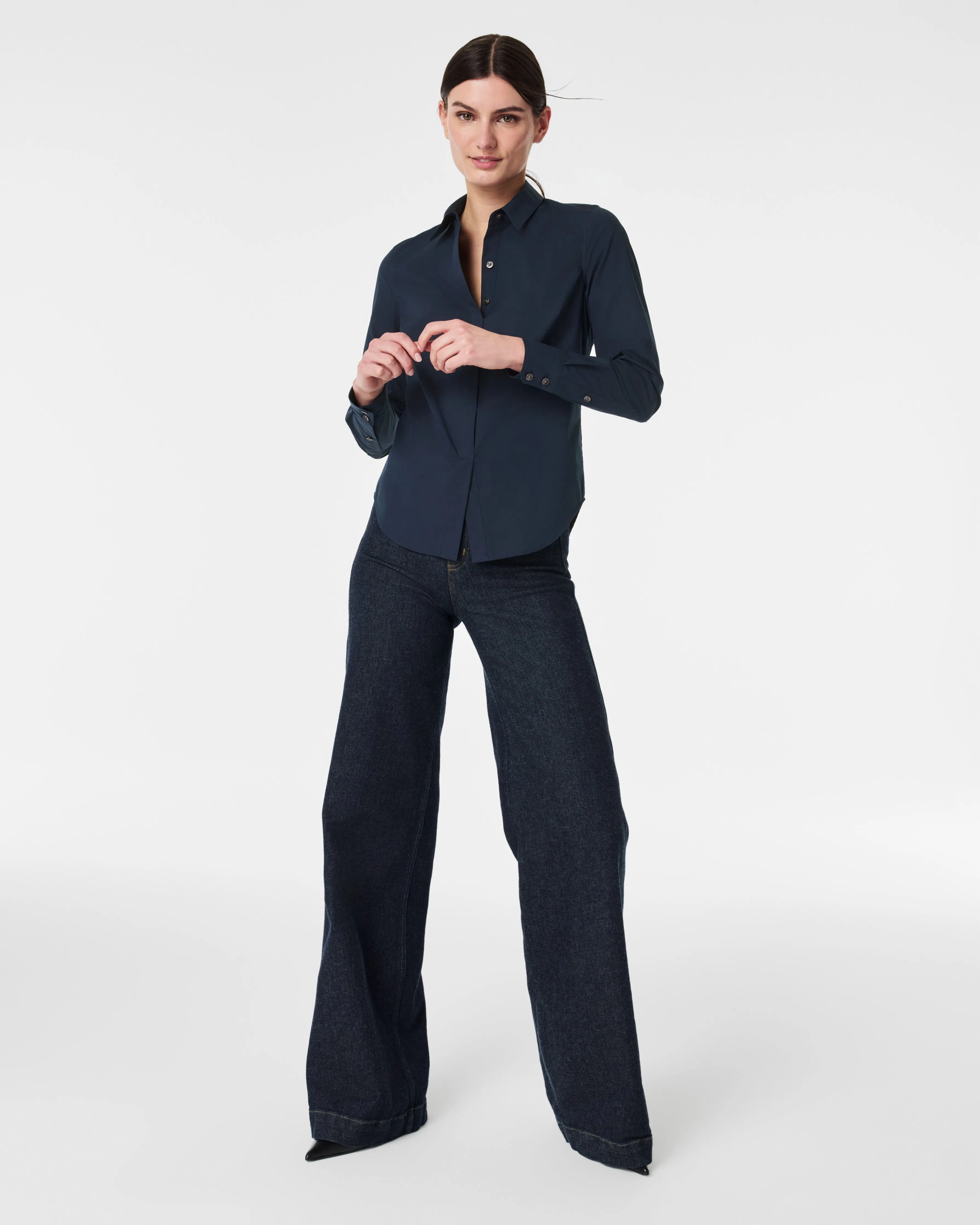 The Best Poplin No-Gape Tailored Shirt sold by SPANX product image thumbnail 5
