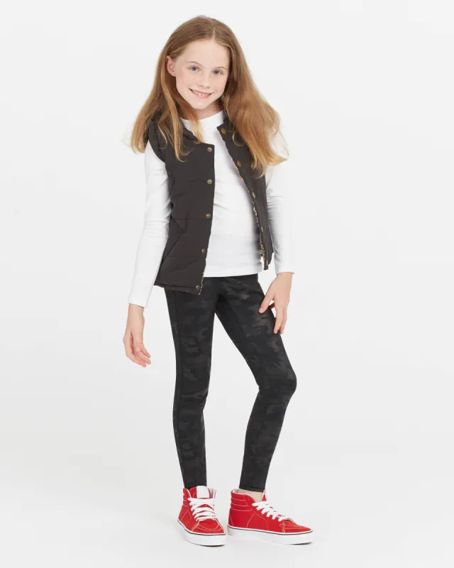 Girls Faux Leather Camo Leggings sold by SPANX