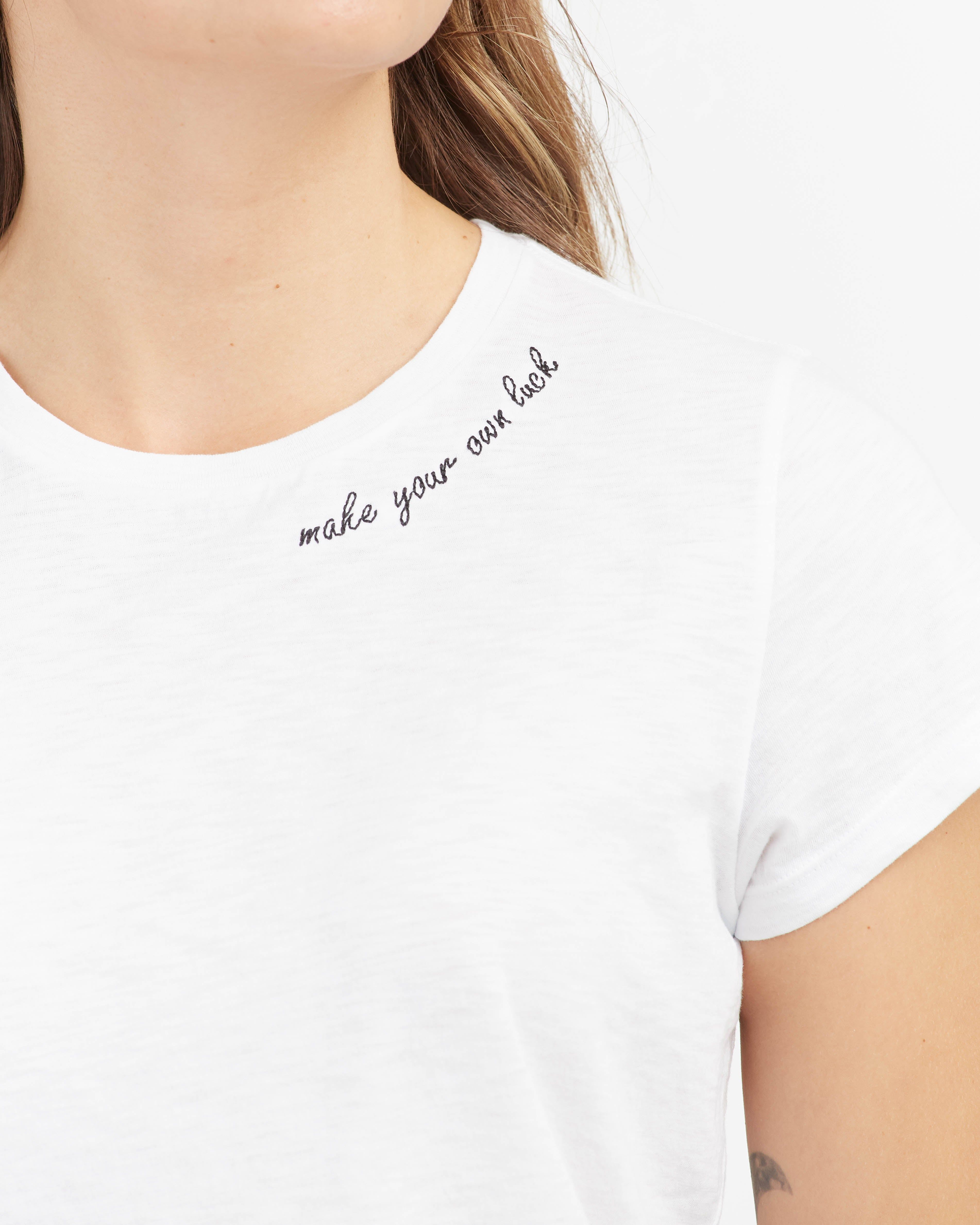 Pima Cotton Embroidered Graphic Tee sold by SPANX