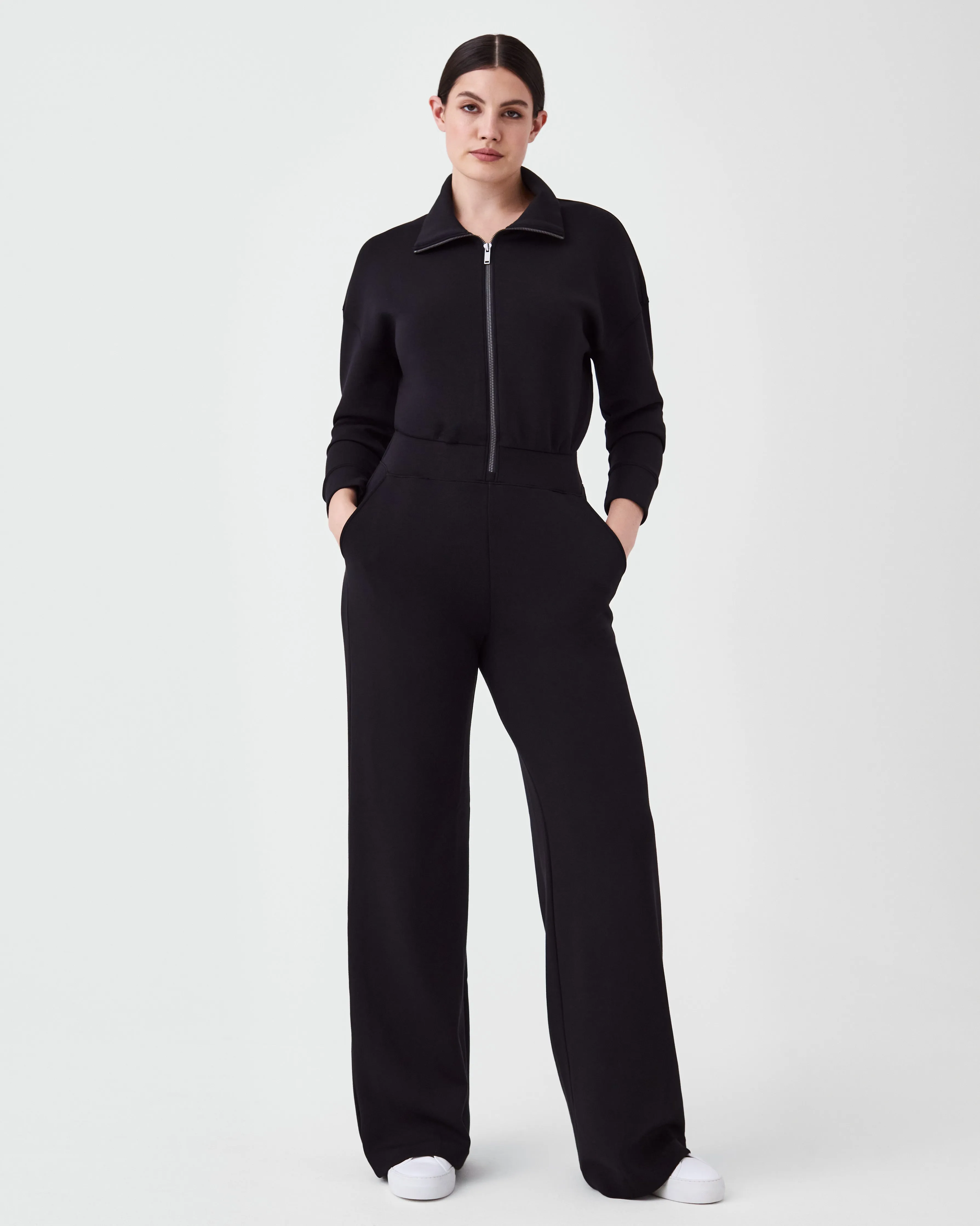 AirEssentials Long Sleeve Wide Leg Jumpsuit sold by SPANX