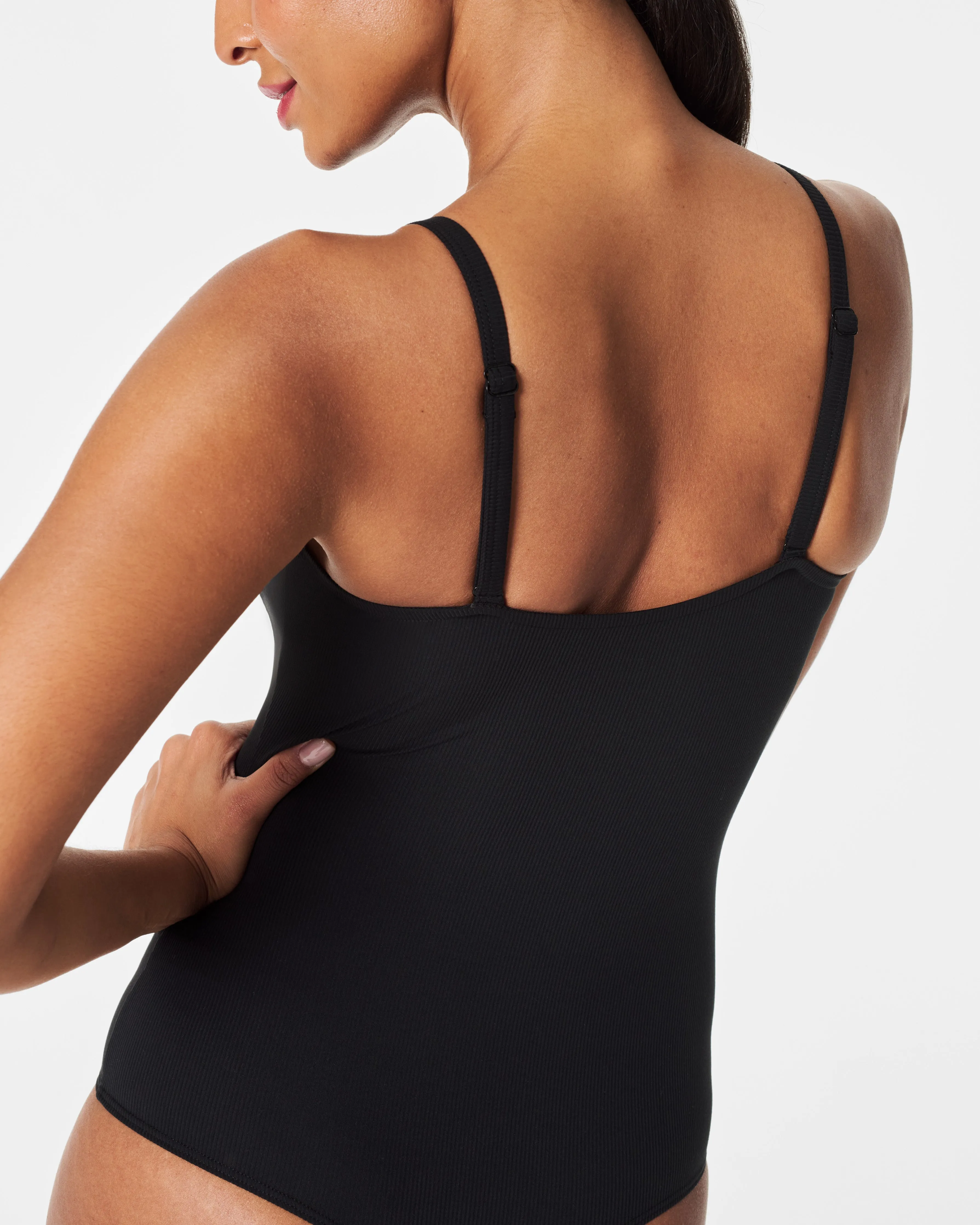 Suit Yourself V-Neck Ribbed Bodysuit sold by SPANX product image thumbnail 3