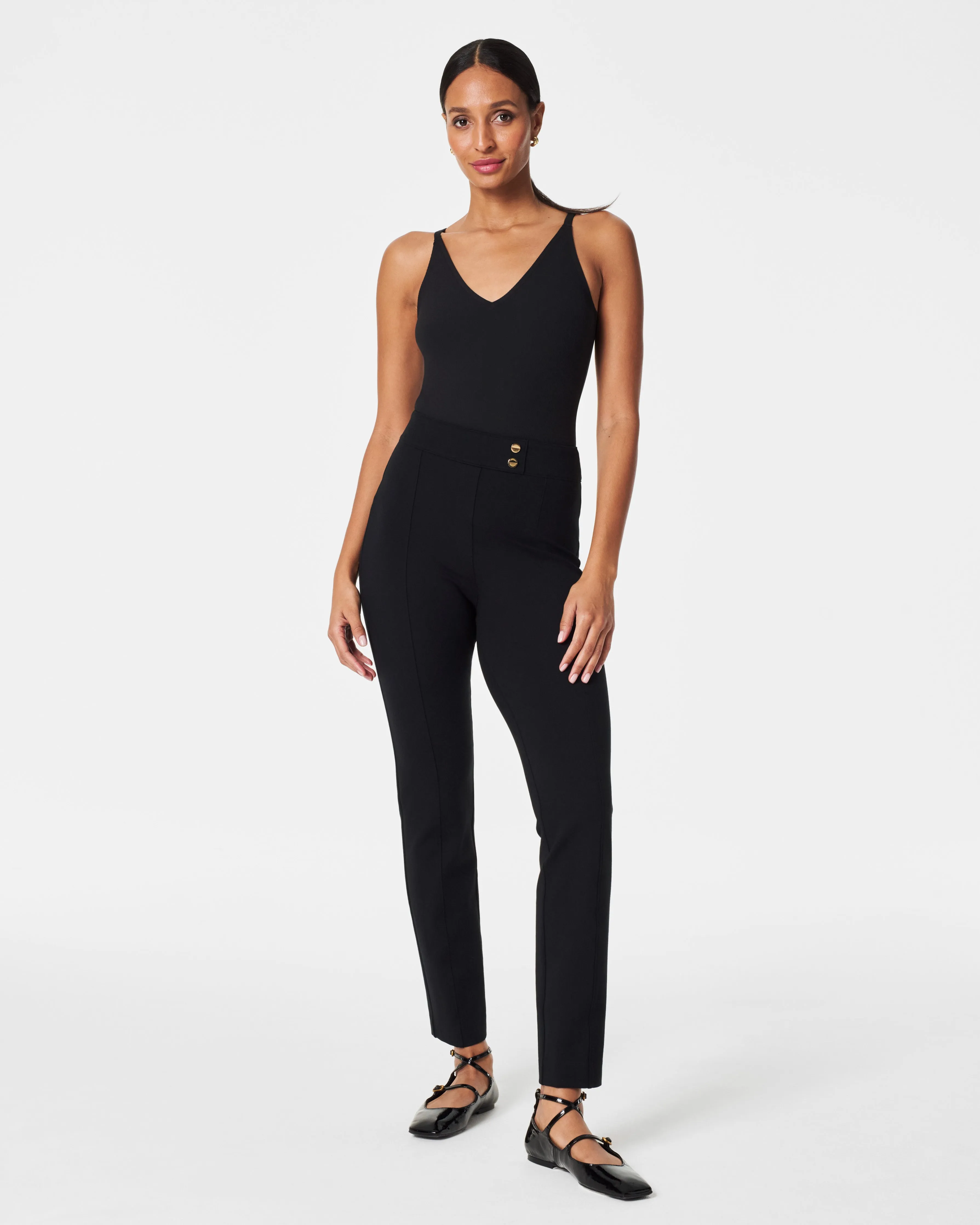 Suit Yourself V-Neck Ribbed Bodysuit sold by SPANX product image thumbnail 2