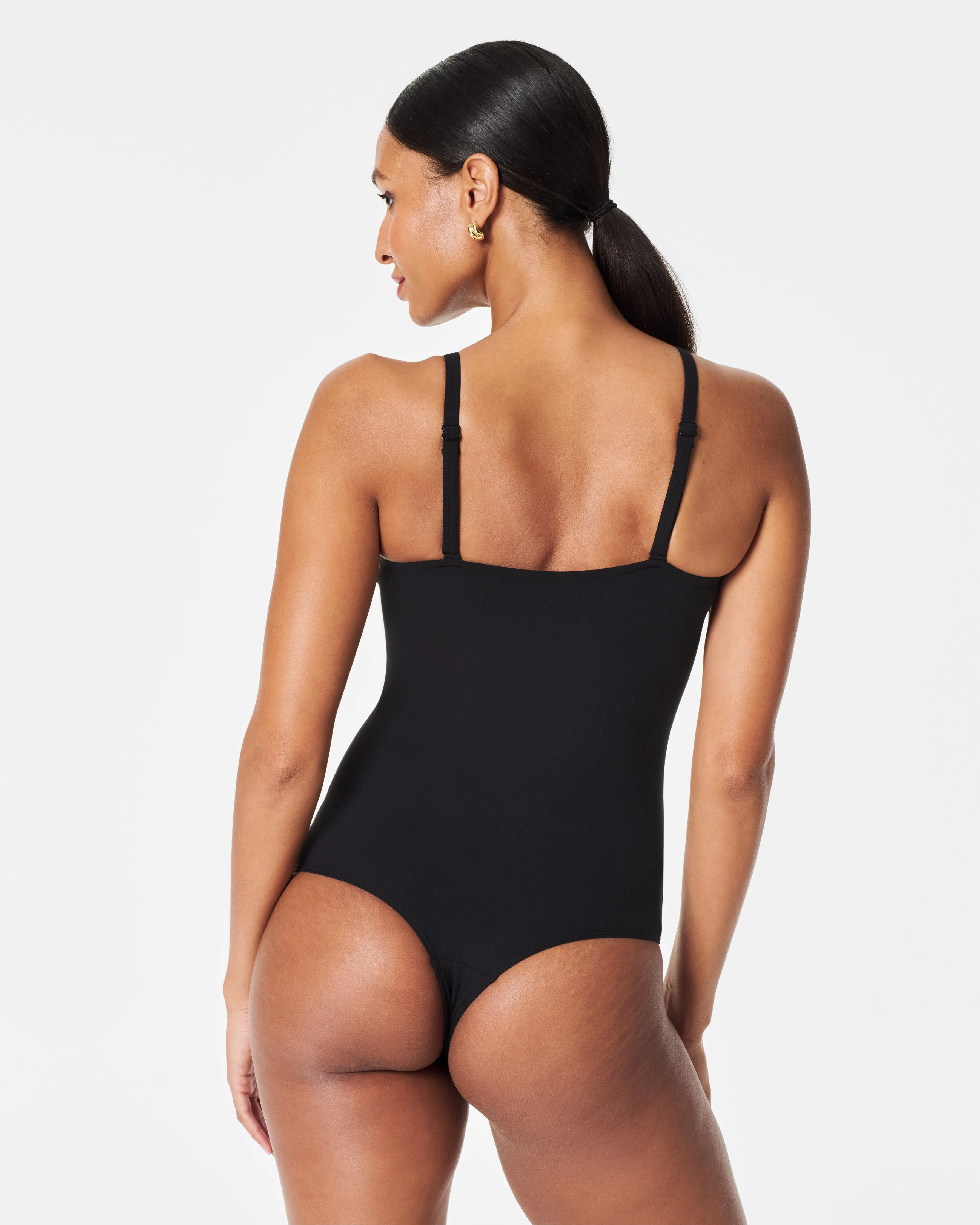 Suit Yourself V-Neck Ribbed Bodysuit sold by SPANX product image thumbnail 5