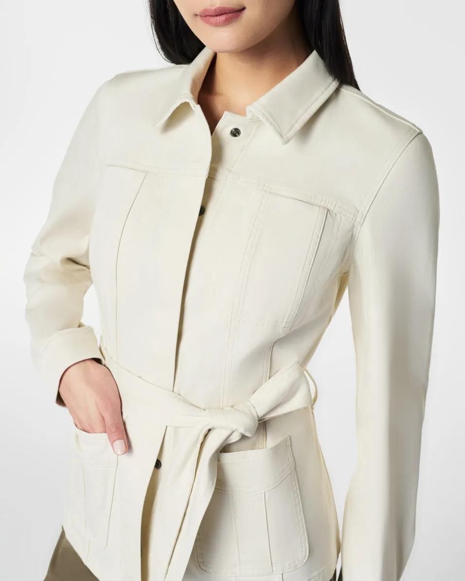 Stretch Twill Tie-Front Shirt Jacket sold by SPANX product image thumbnail 3