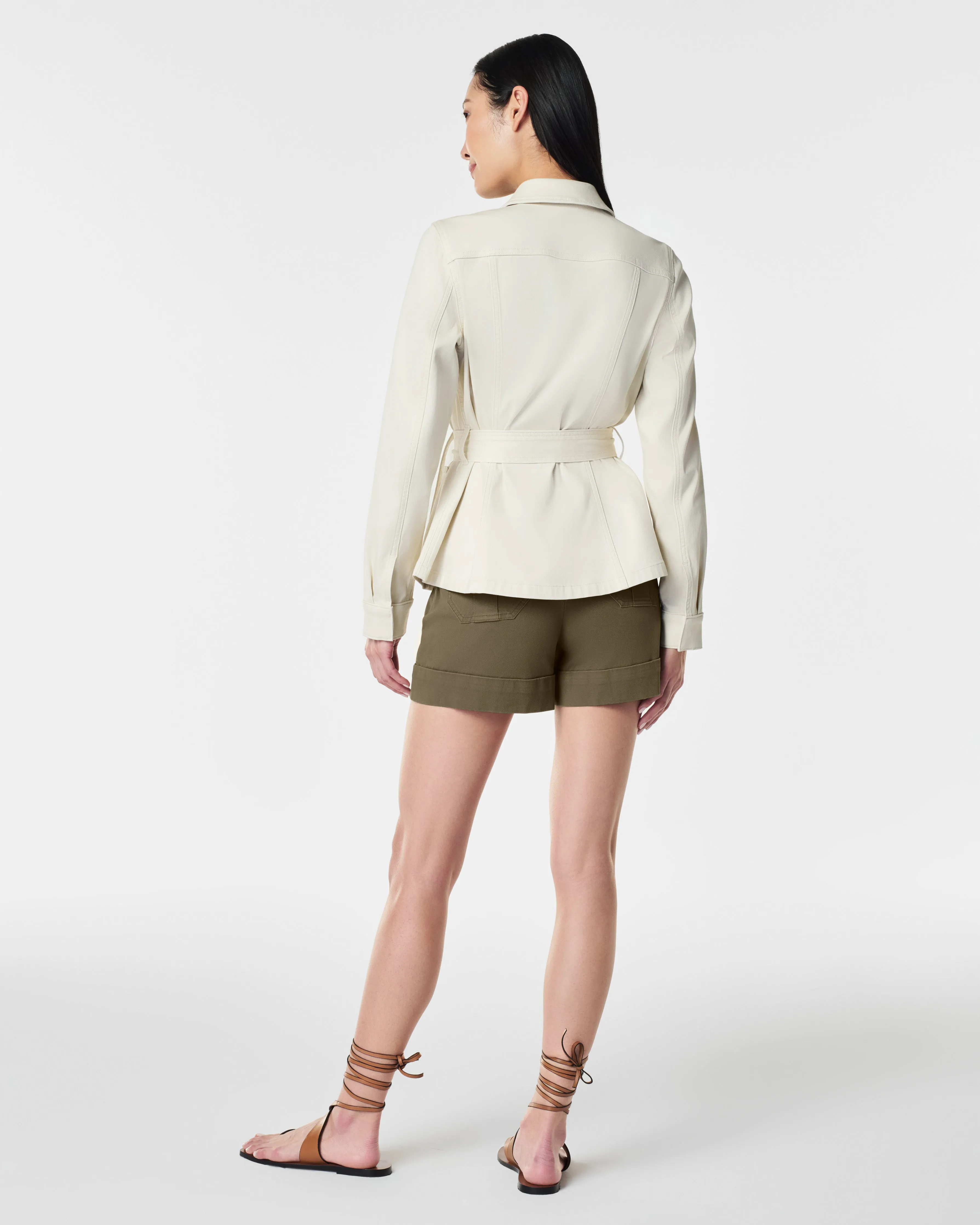 Stretch Twill Tie-Front Shirt Jacket sold by SPANX product image thumbnail 2