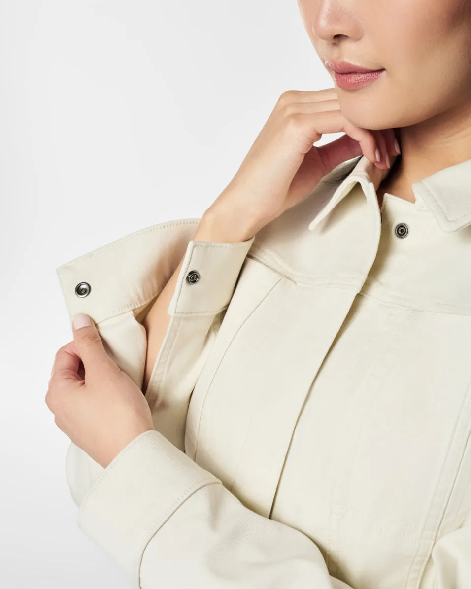 Stretch Twill Tie-Front Shirt Jacket sold by SPANX product image thumbnail 4