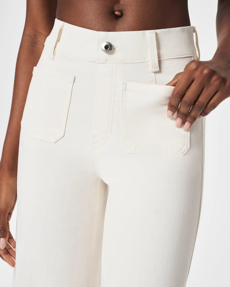 SPANXshape™ EveryWear Cropped Wide Leg Jeans with Patch Pockets, Ecru sold by SPANX product image thumbnail 5