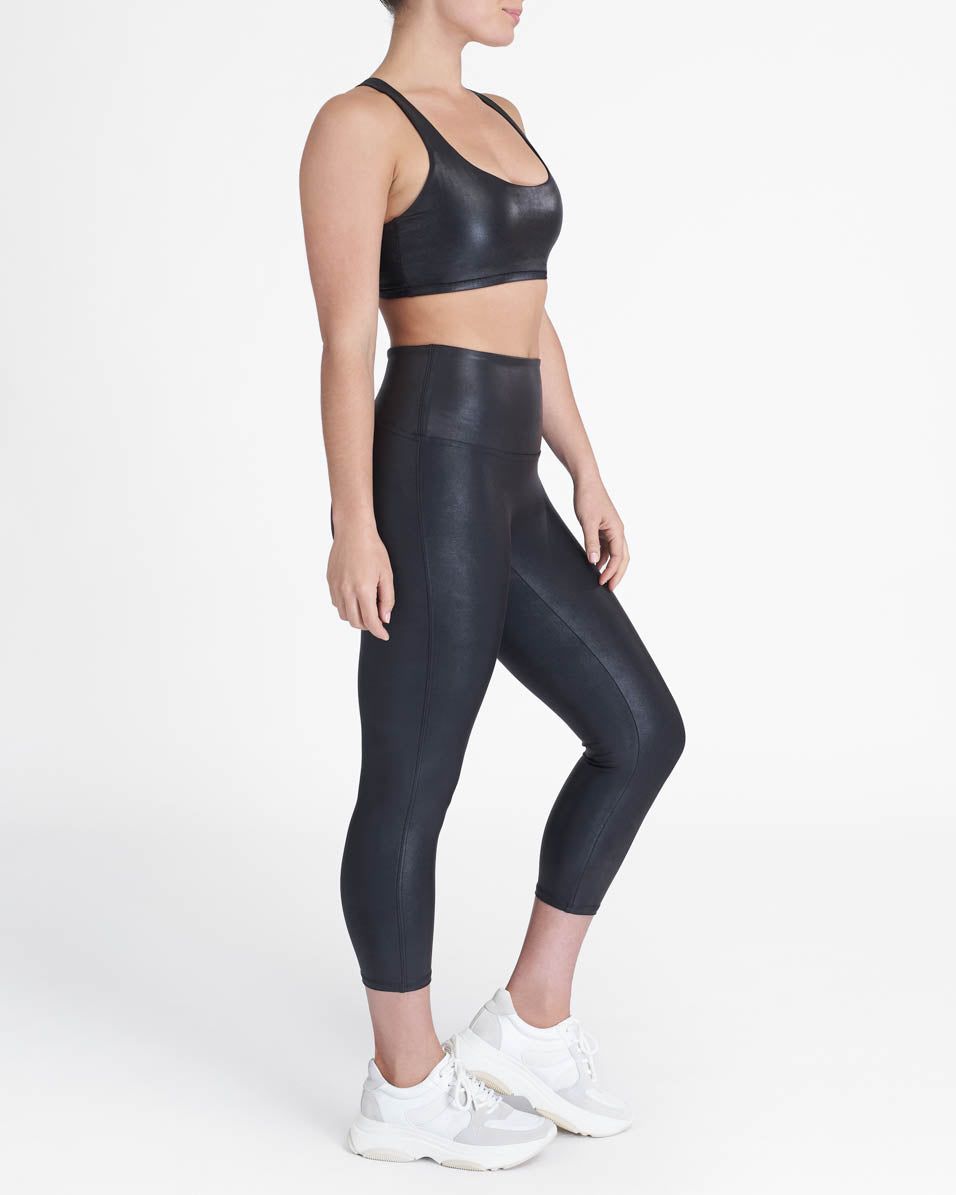 Faux Leather Active Cropped Leggings sold by SPANX product image thumbnail 4