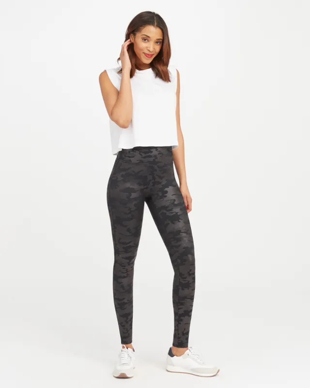 Faux Leather Camo Leggings sold by SPANX