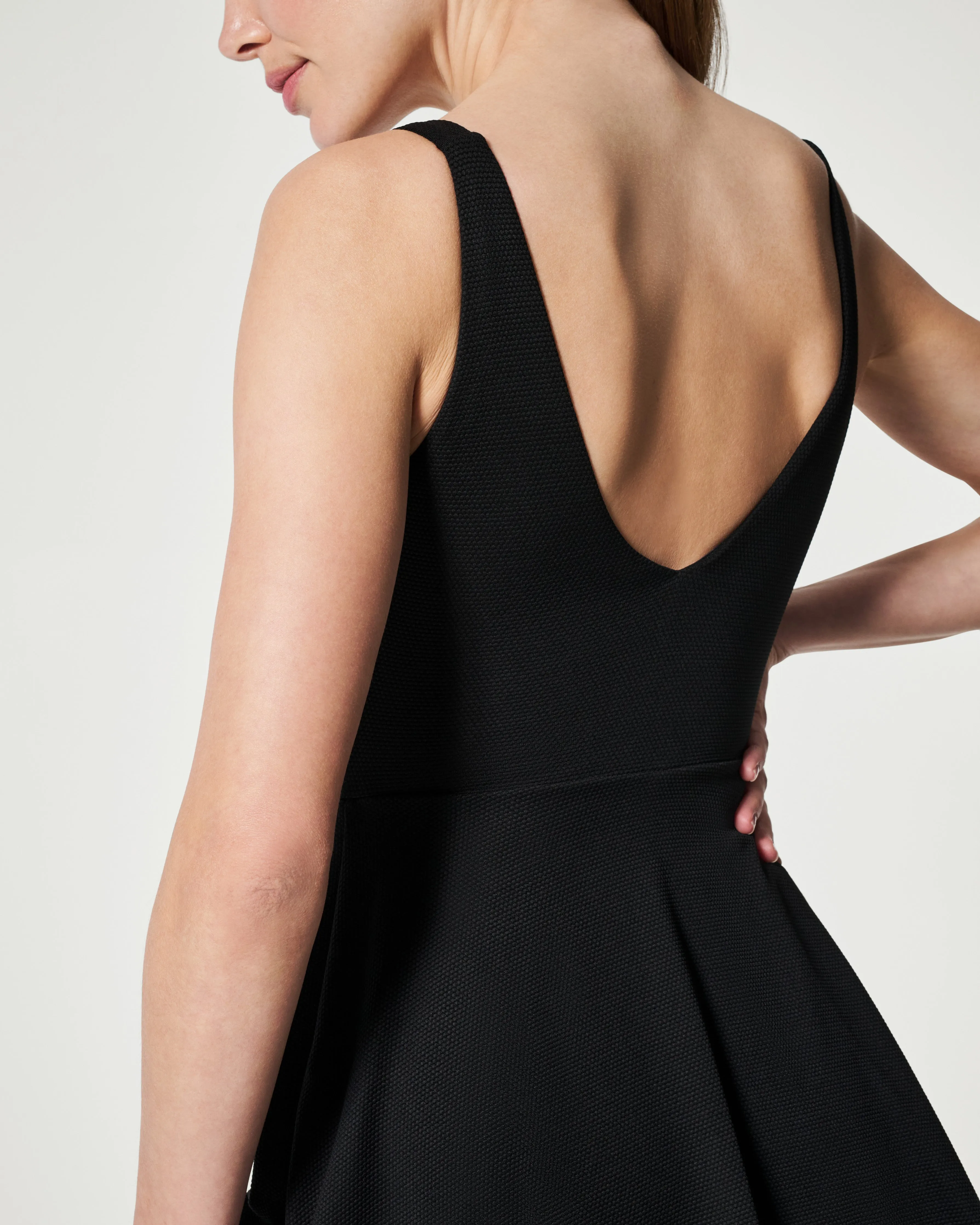 Pique Shaping Plunge Swim Dress sold by SPANX product image thumbnail 4