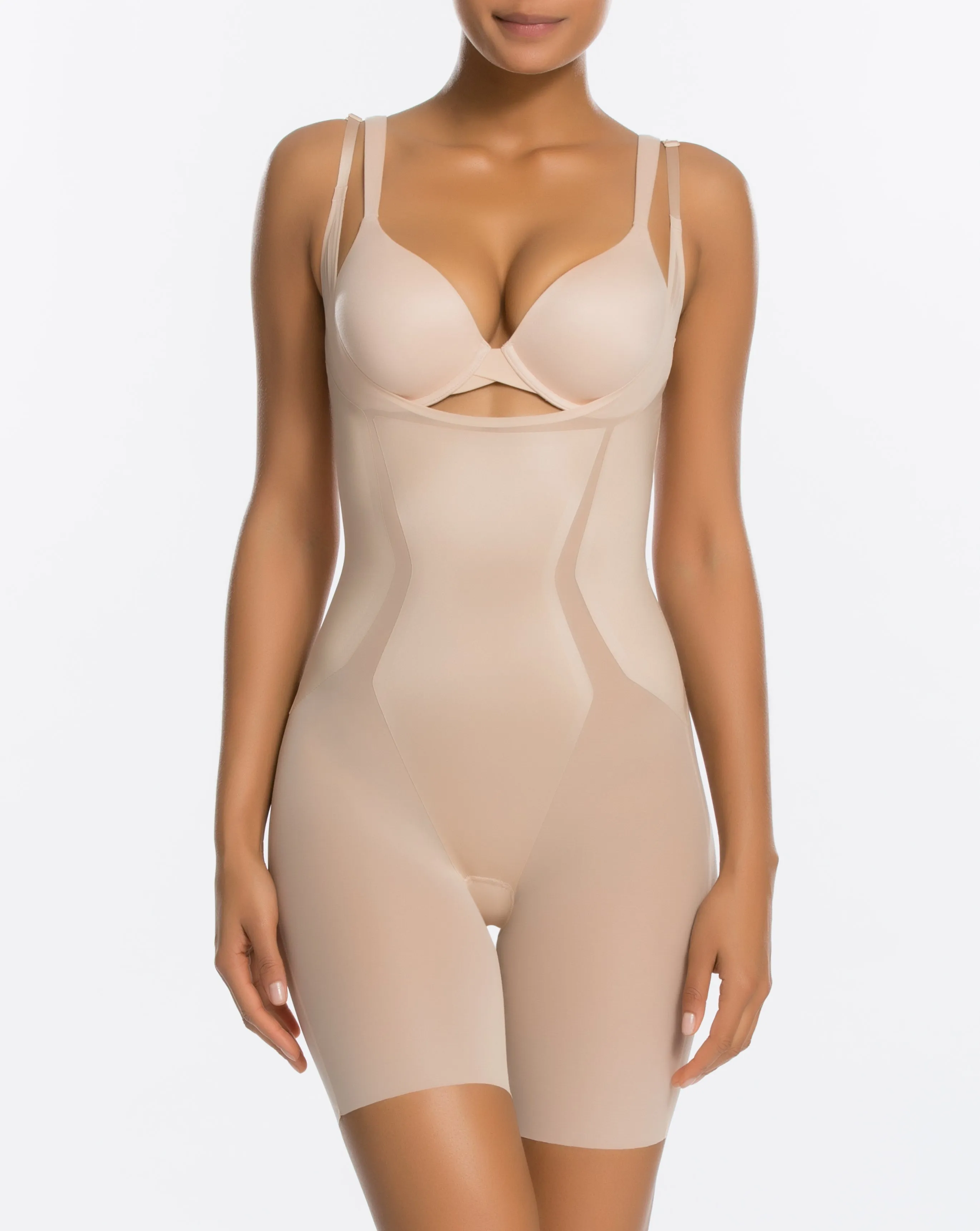 Haute Contour® Open-Bust Mid-Thigh Bodysuit sold by SPANX product image thumbnail 5
