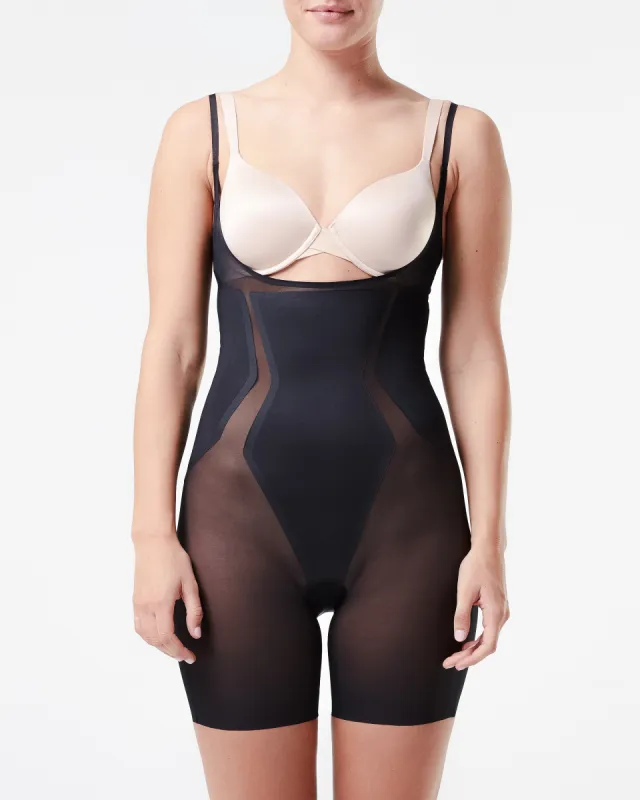 Haute Contour® Open-Bust Mid-Thigh Bodysuit sold by SPANX