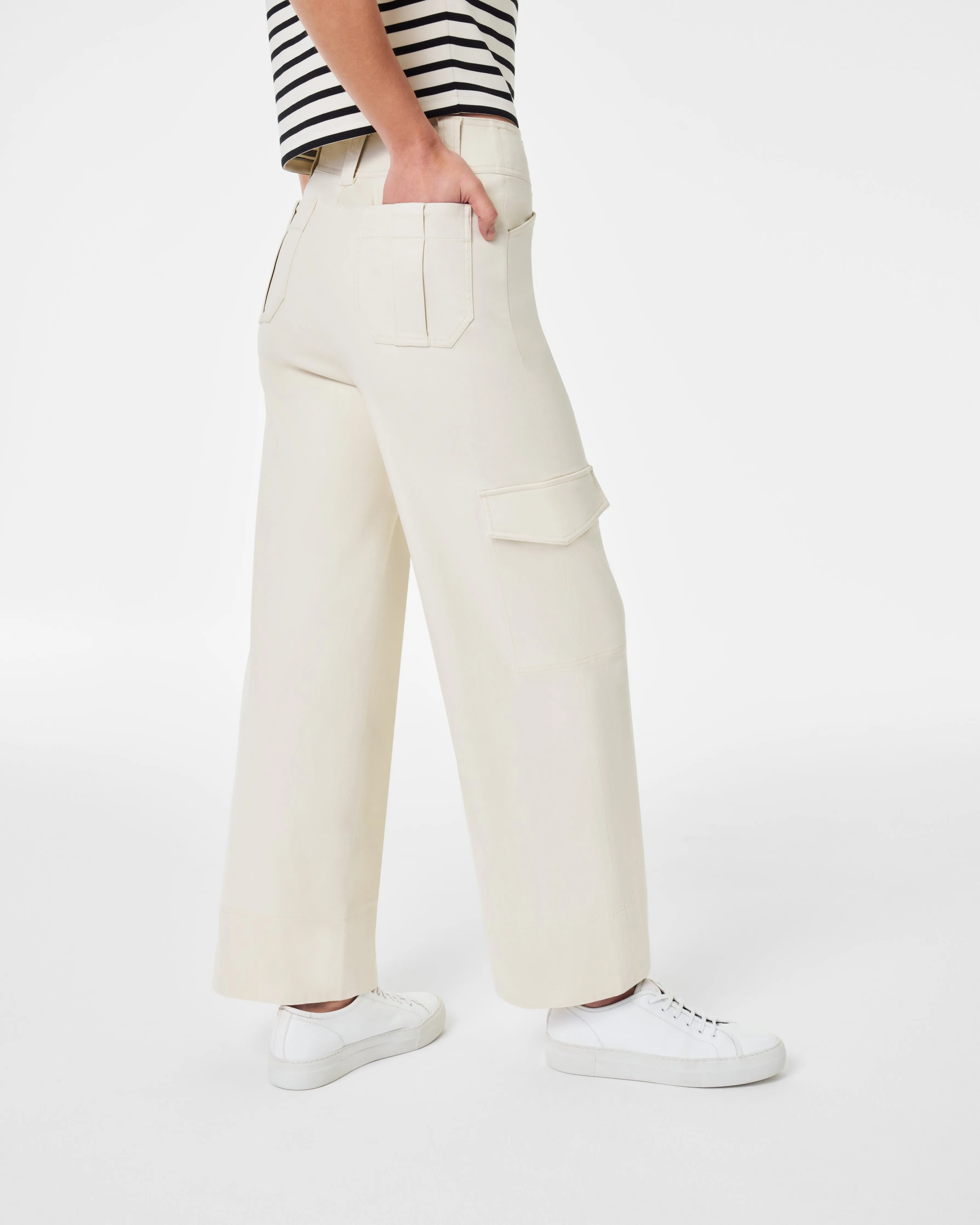 Stretch Twill Cropped Cargo Pant sold by SPANX product image thumbnail 3