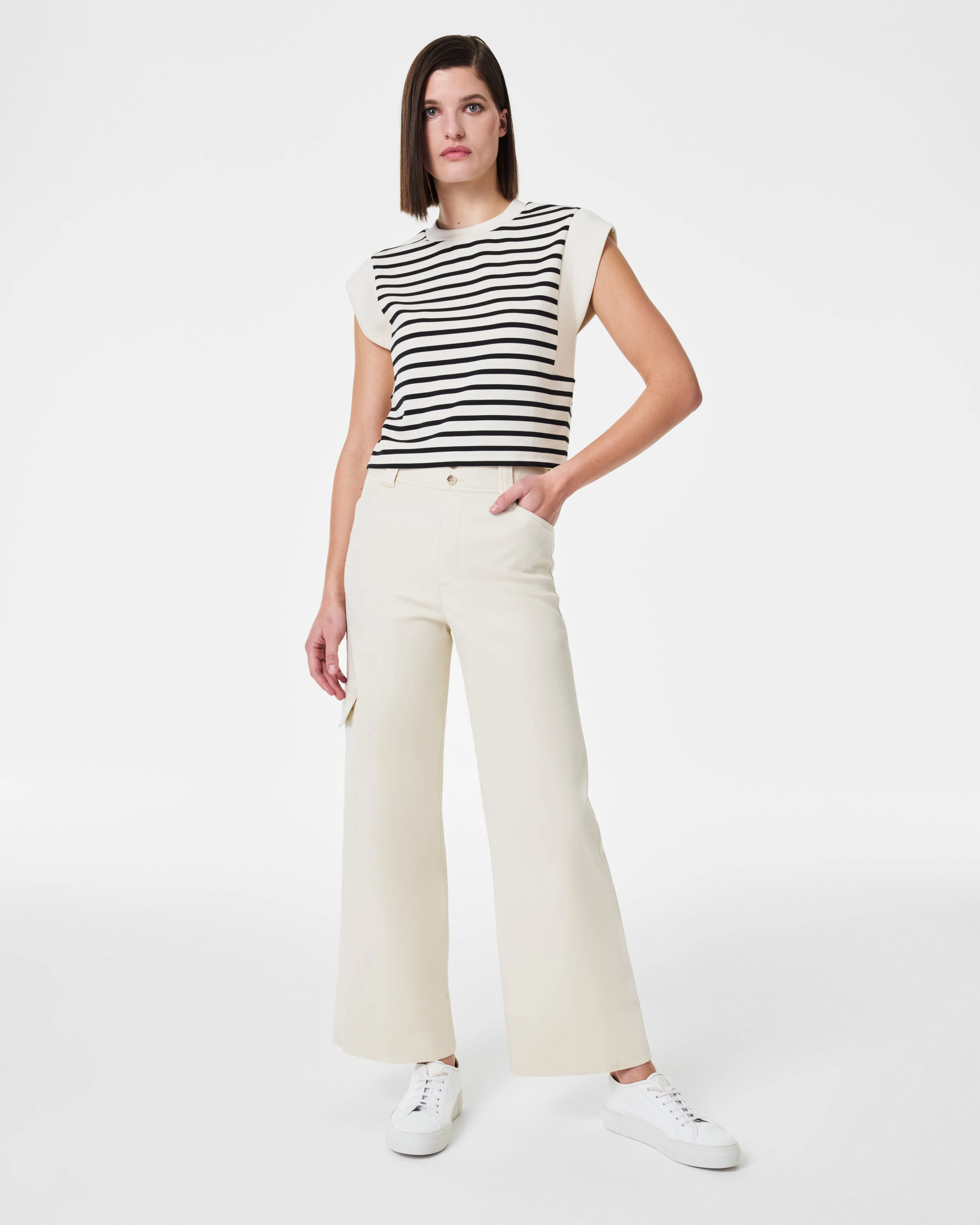 Stretch Twill Cropped Cargo Pant sold by SPANX product image thumbnail 2