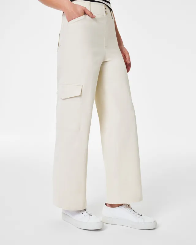 Stretch Twill Cropped Cargo Pant made by SPANX