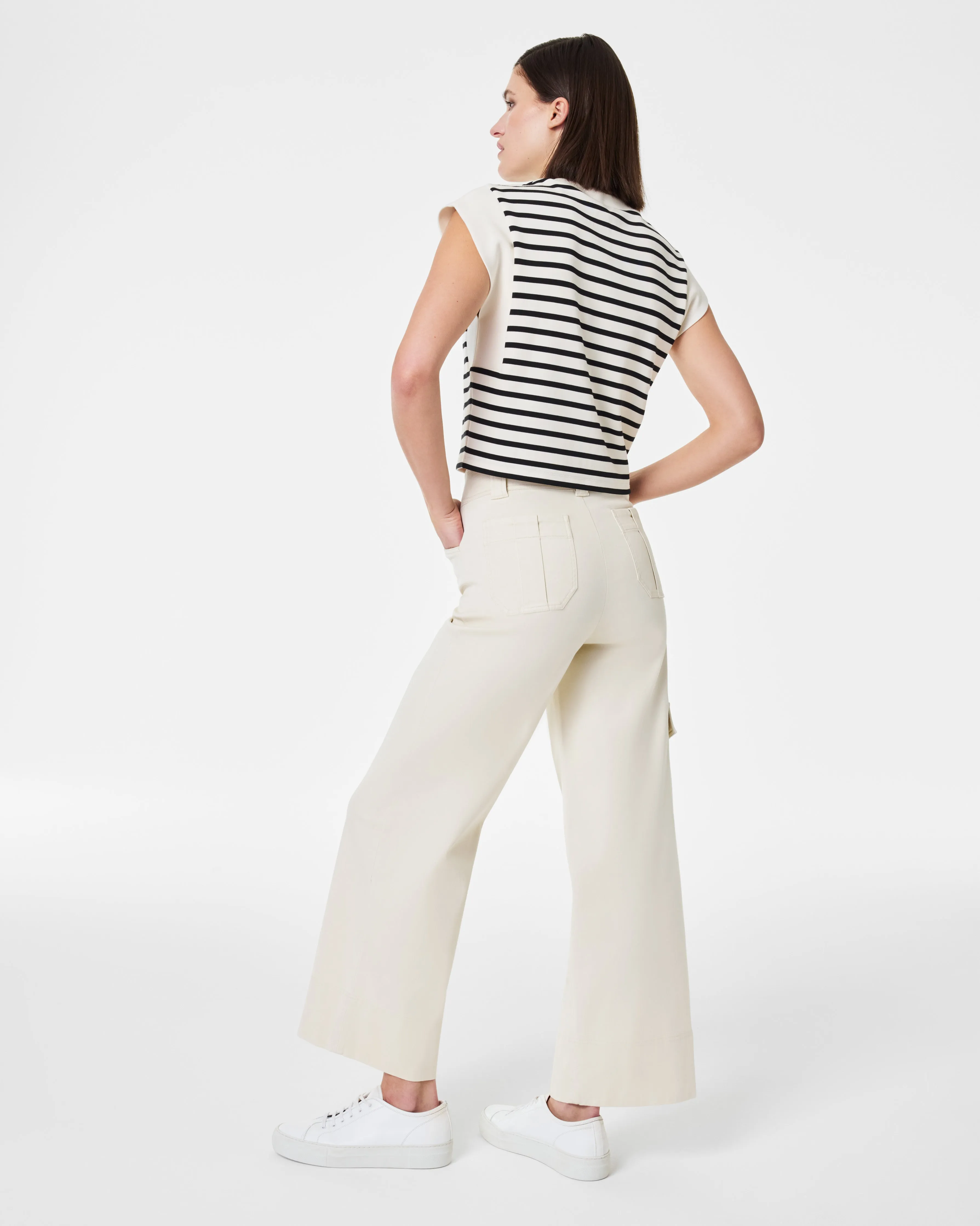Stretch Twill Cropped Cargo Pant sold by SPANX product image thumbnail 4
