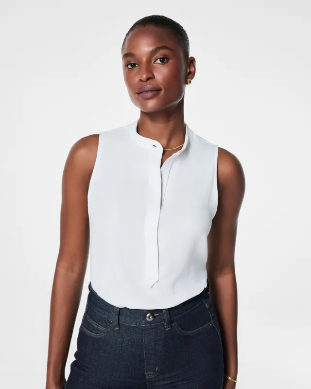 SPANX® Carefree Crepe Popover Blouse sold by SPANX