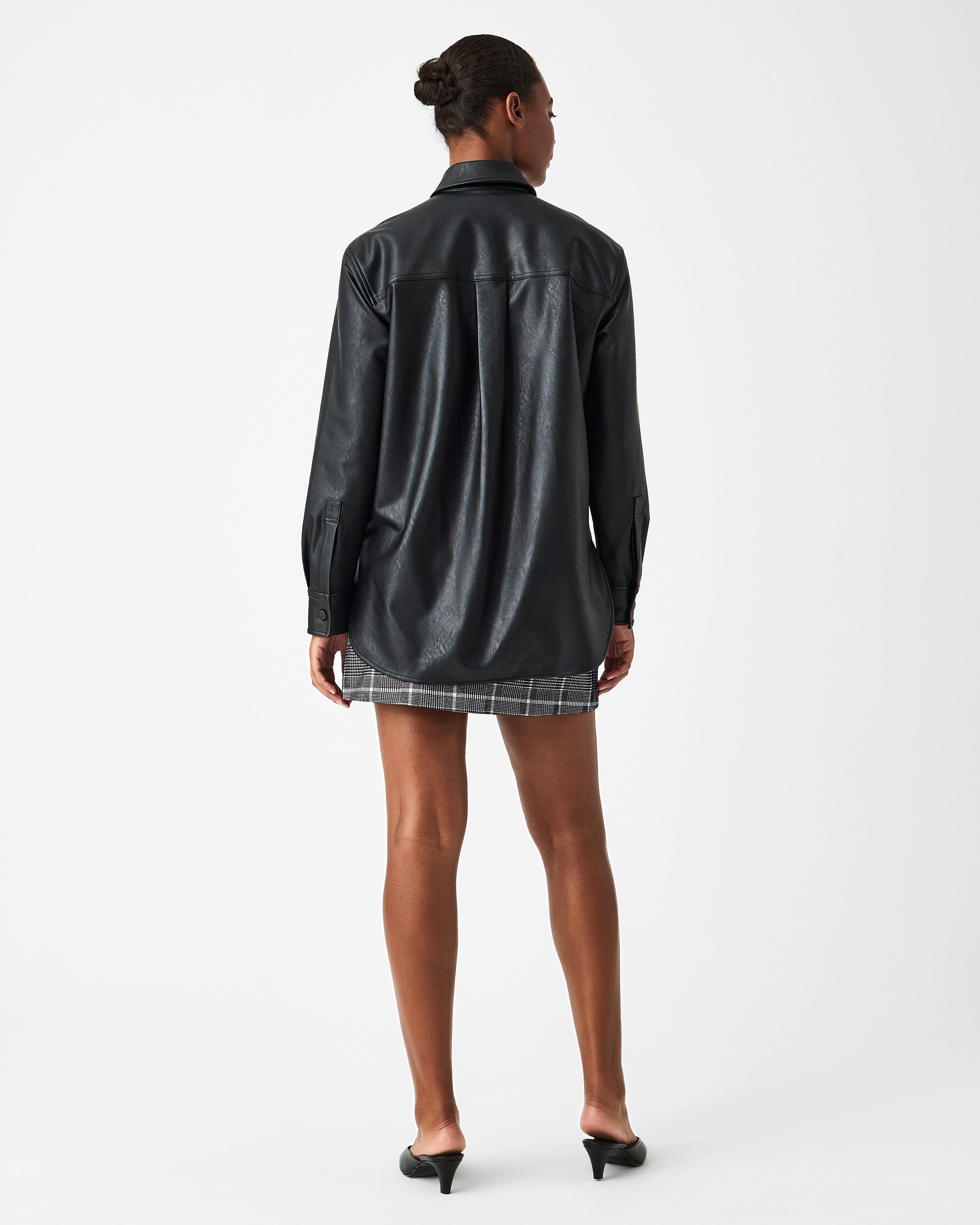Leather-Like Long Sleeve Shirt sold by SPANX product image thumbnail 6