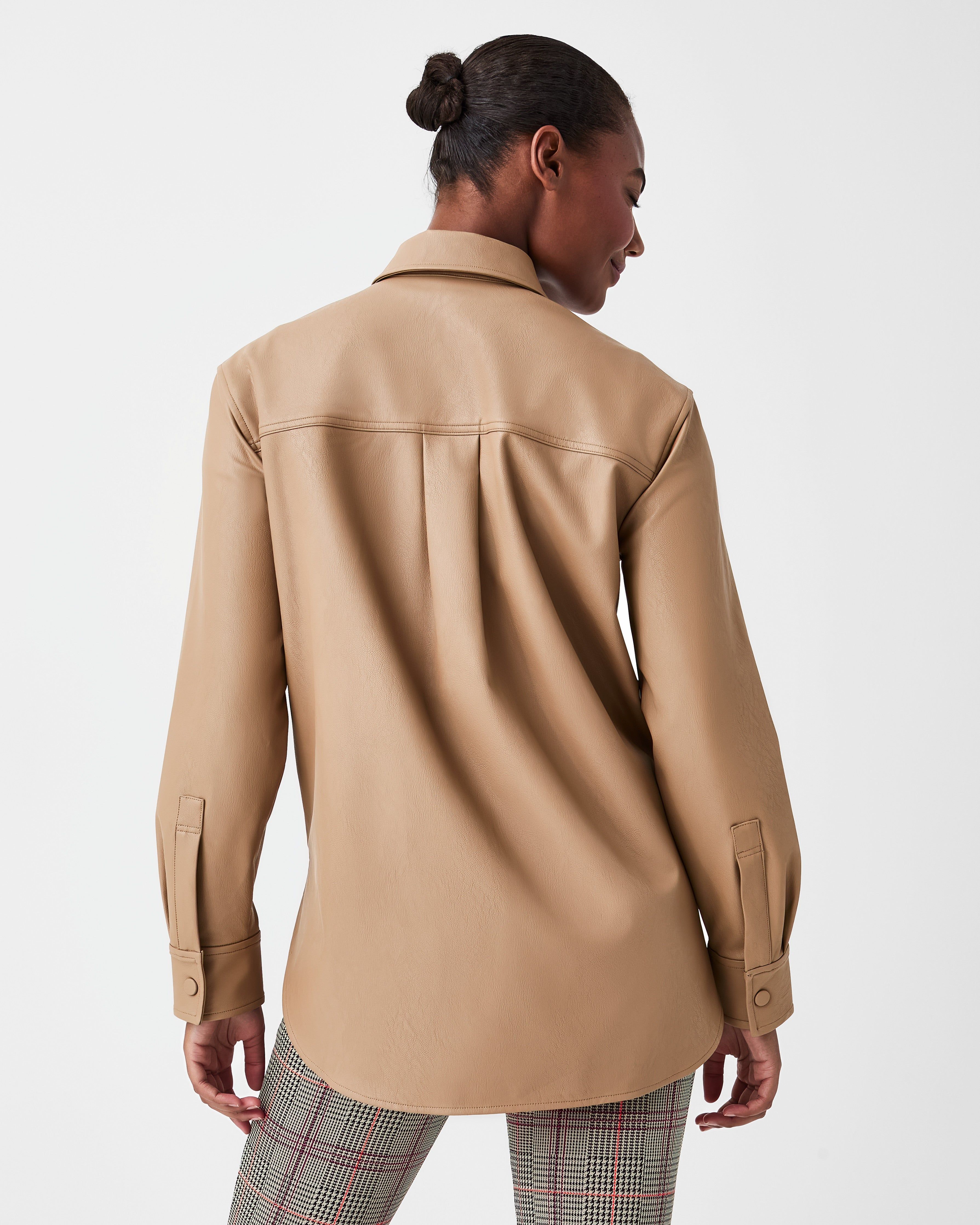 Leather-Like Long Sleeve Shirt sold by SPANX product image thumbnail 8